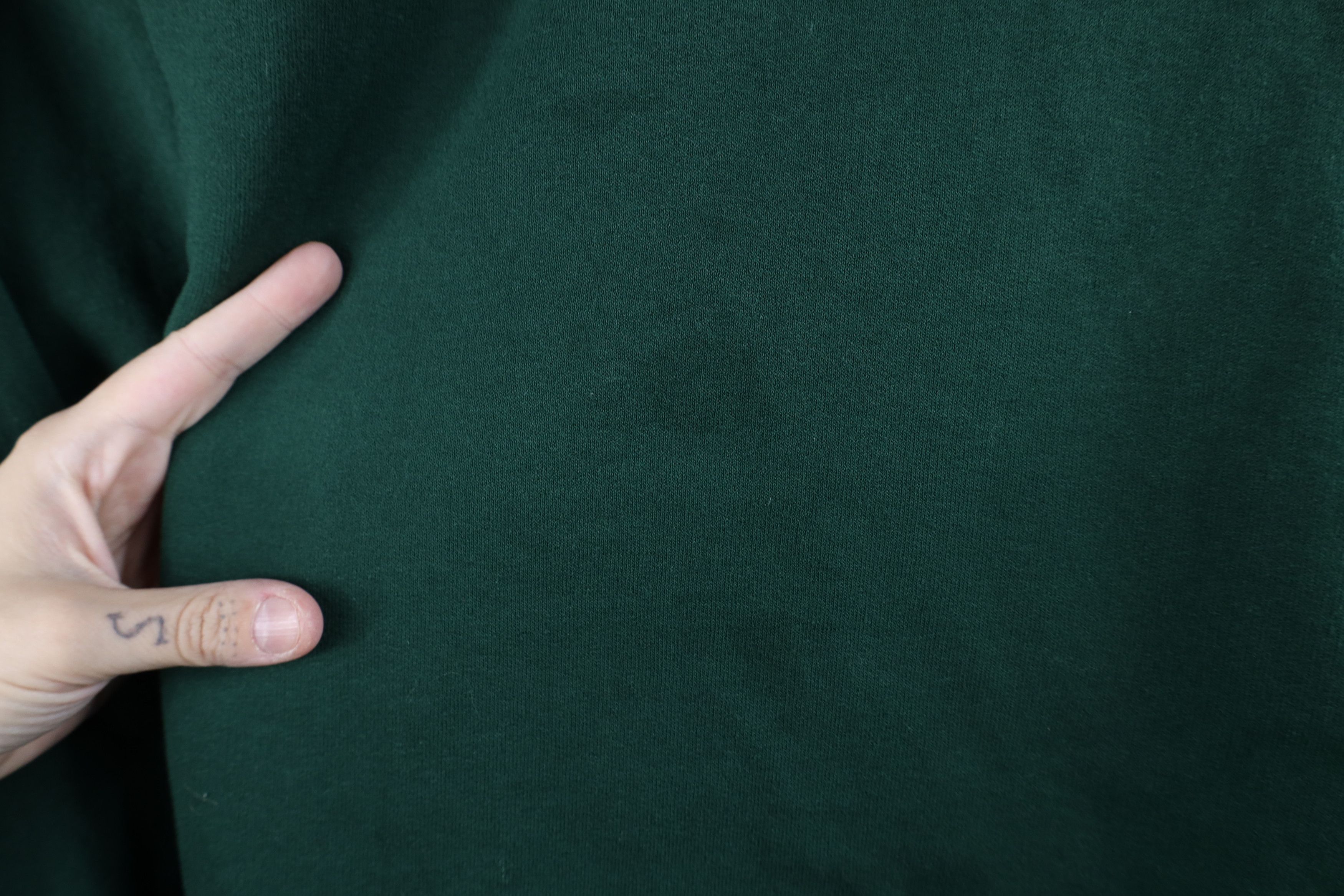 Vintage Vintage 90s Streetwear Blank Hoodie Sweatshirt Dark Green Size US XXL / EU 58 / 5 - 4 Thumbnail