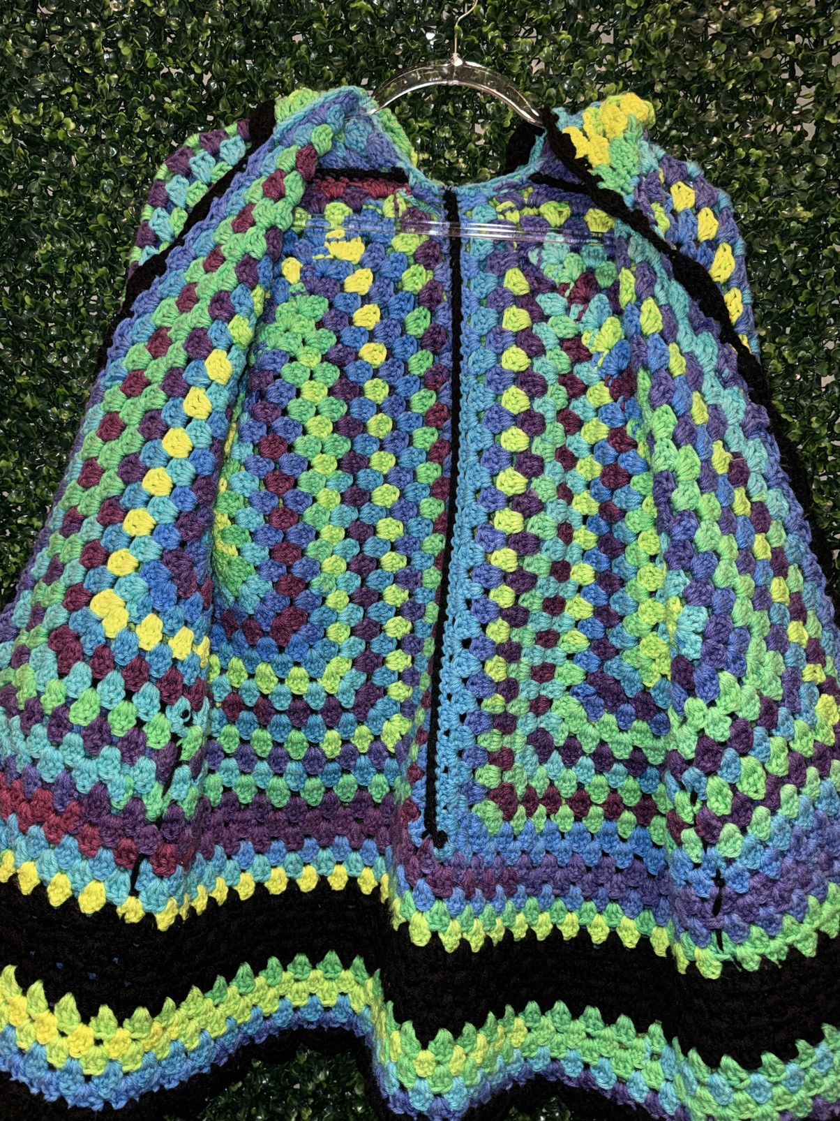 Other Hand crocheted granny square cardigan. BNWOT fits like a L Size L / US 10 / IT 46 - 9 Thumbnail