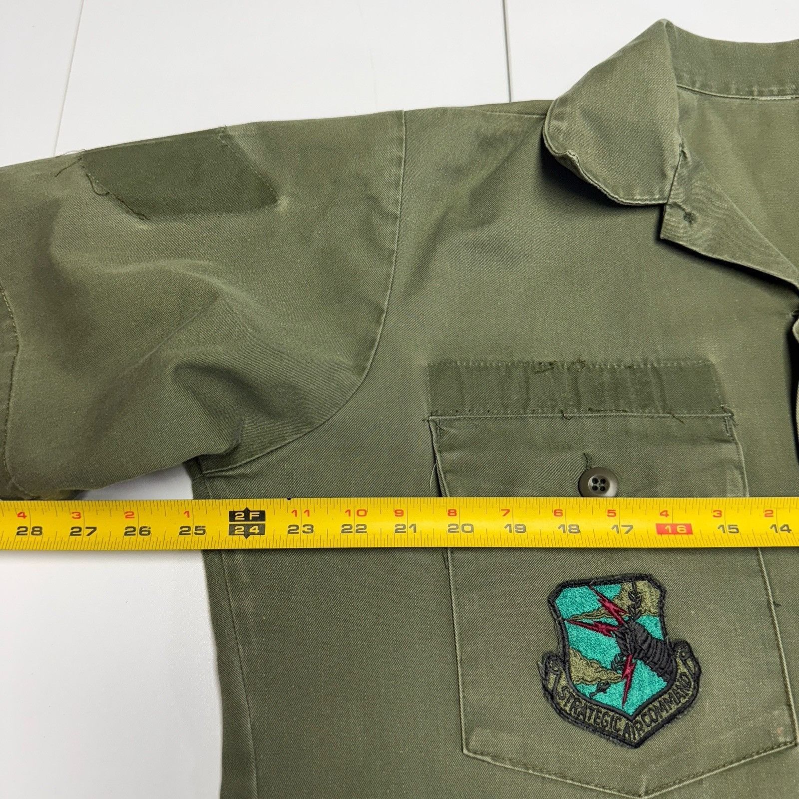 Vintage Vintage US Air Force Military Sateen Short Sleeve Button Up Size US XL / EU 56 / 4 - 6 Thumbnail