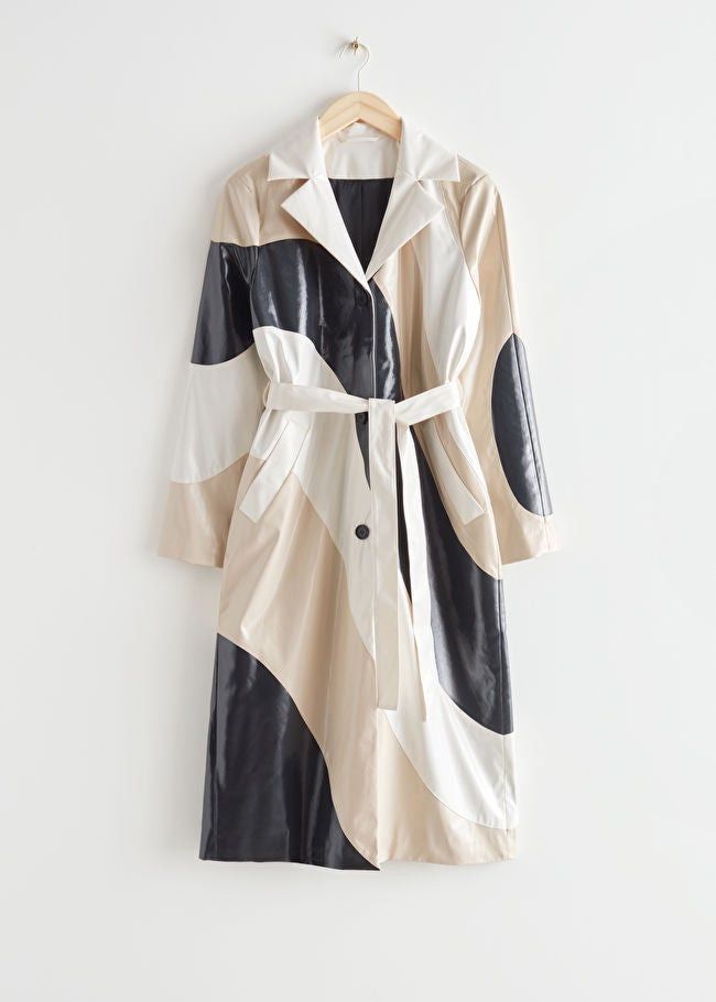 & Other Stories & Other Stories Belted Colour Block Coat Coat Size XS / US 0-2 / IT 36-38 - 1 Thumbnail