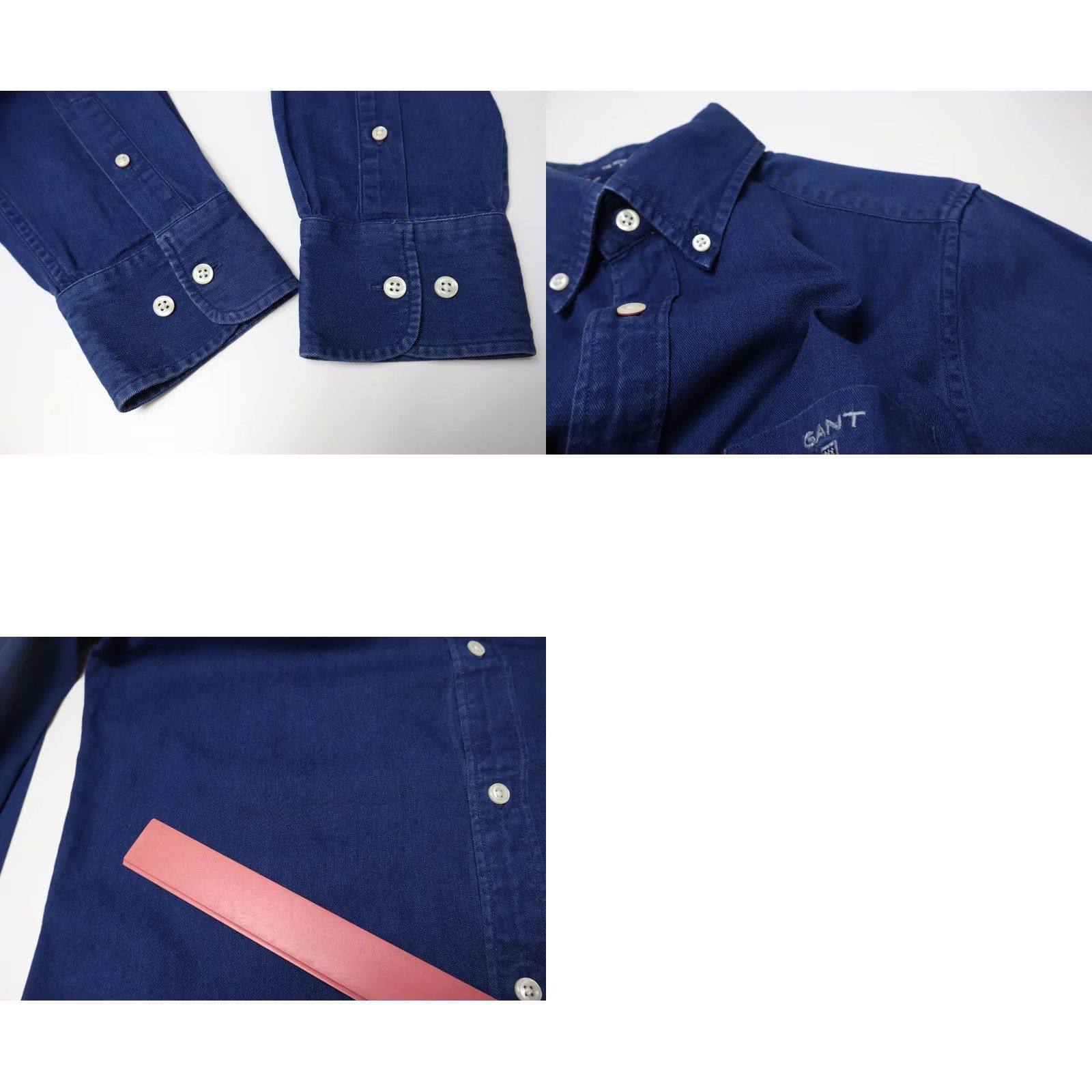 Gant GANT The Indigo Shirt Slim Shirt Men's SMALL Chest Pocket Denim Long Sleeves Size US S / EU 44-46 / 1 - 8 Thumbnail