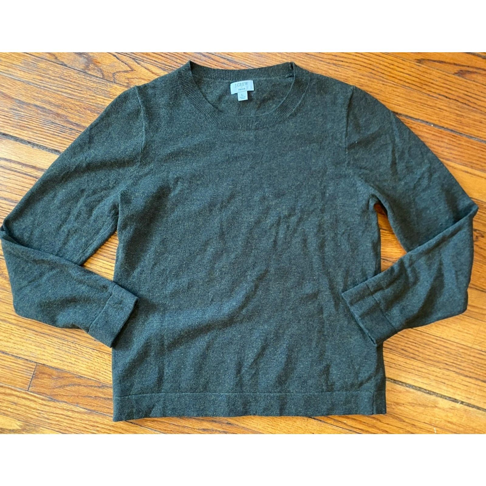 J.Crew J Crew Lambswool Sweater Men’s Large Olive Green Size US L / EU 52-54 / 3 - 1 Thumbnail