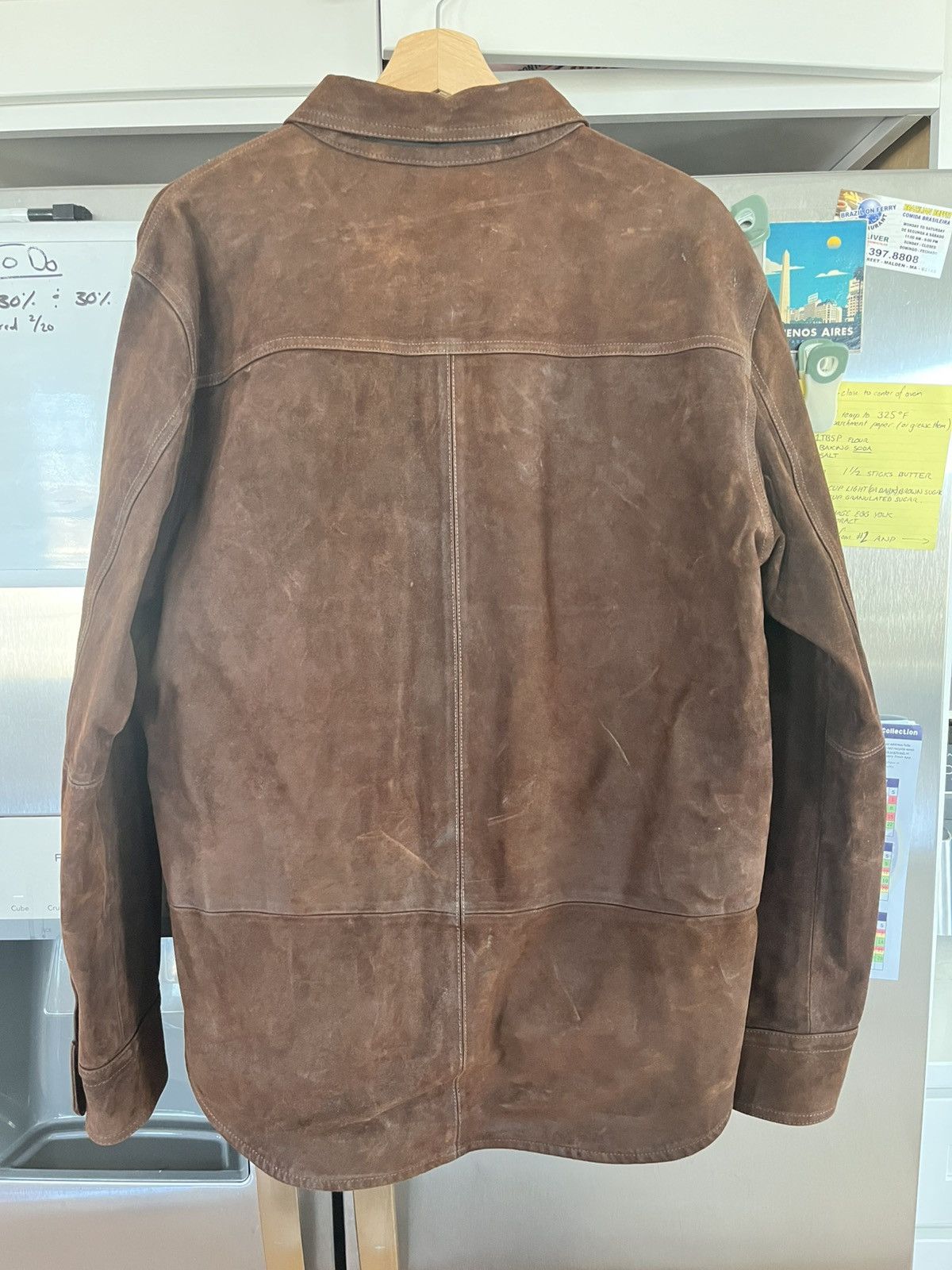 Banana Republic Brown Napped Leather Jacket Size US M / EU 48-50 / 2 - 2 Thumbnail
