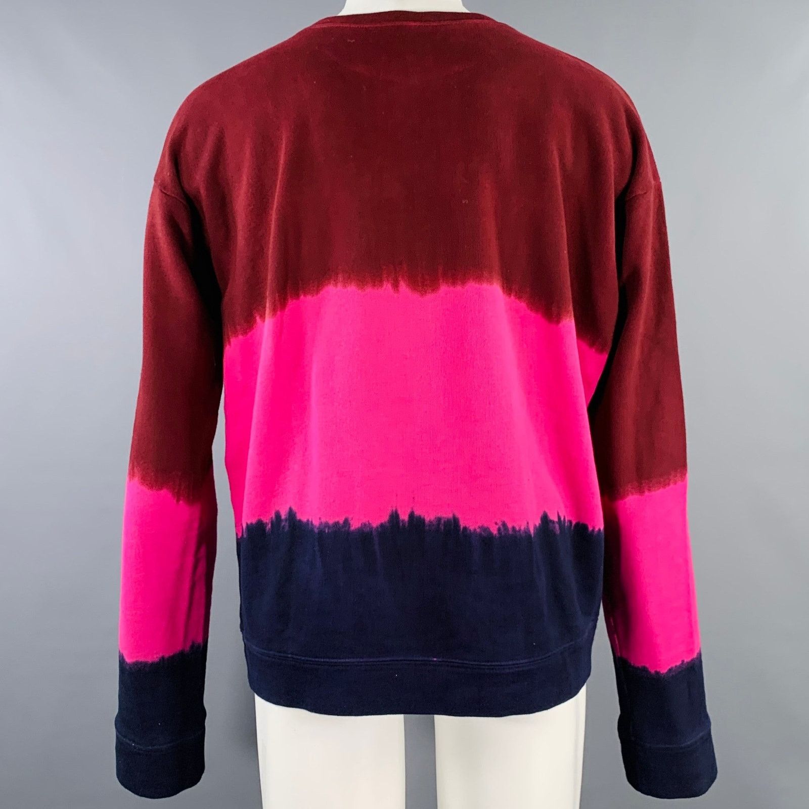 The Elder Statesman THE ELDER STATESMAN Pink Navy Color Block Cotton Sweatshirt Size US M / EU 48-50 / 2 - 3 Thumbnail