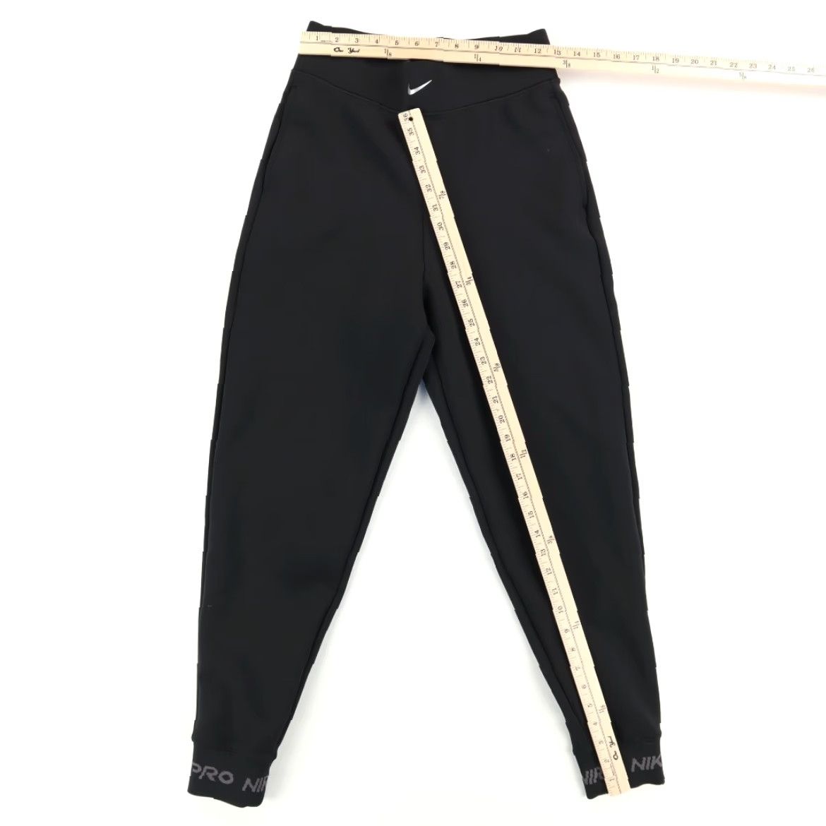 Nike Nike Stretch Neoprene Pro Warm Polyester Fleece Jogger Pants Black Women's S Size 28" / US 6 / IT 42 - 3 Thumbnail