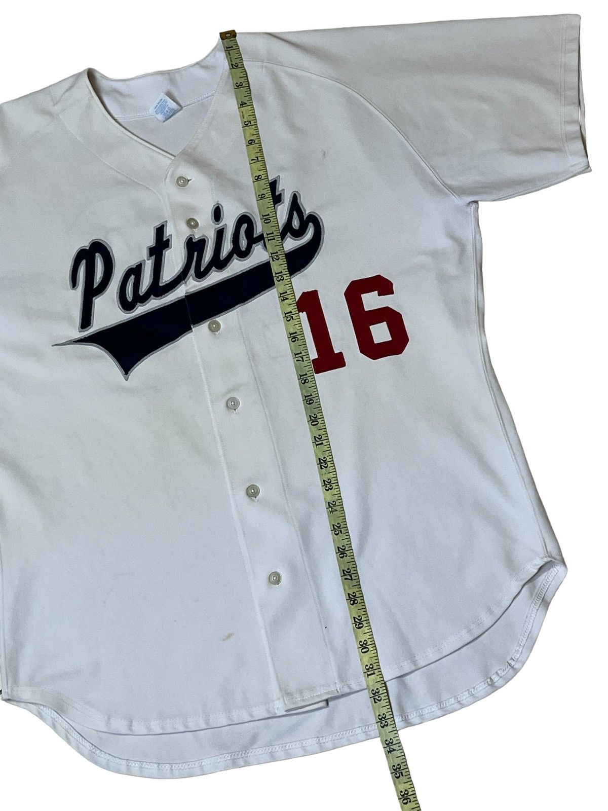 Russell Athletic VINTAGE NEW ENGLAND PATRIOTS #16 by RUSSELL NFL JERSEY Size US XL / EU 56 / 4 - 10 Thumbnail