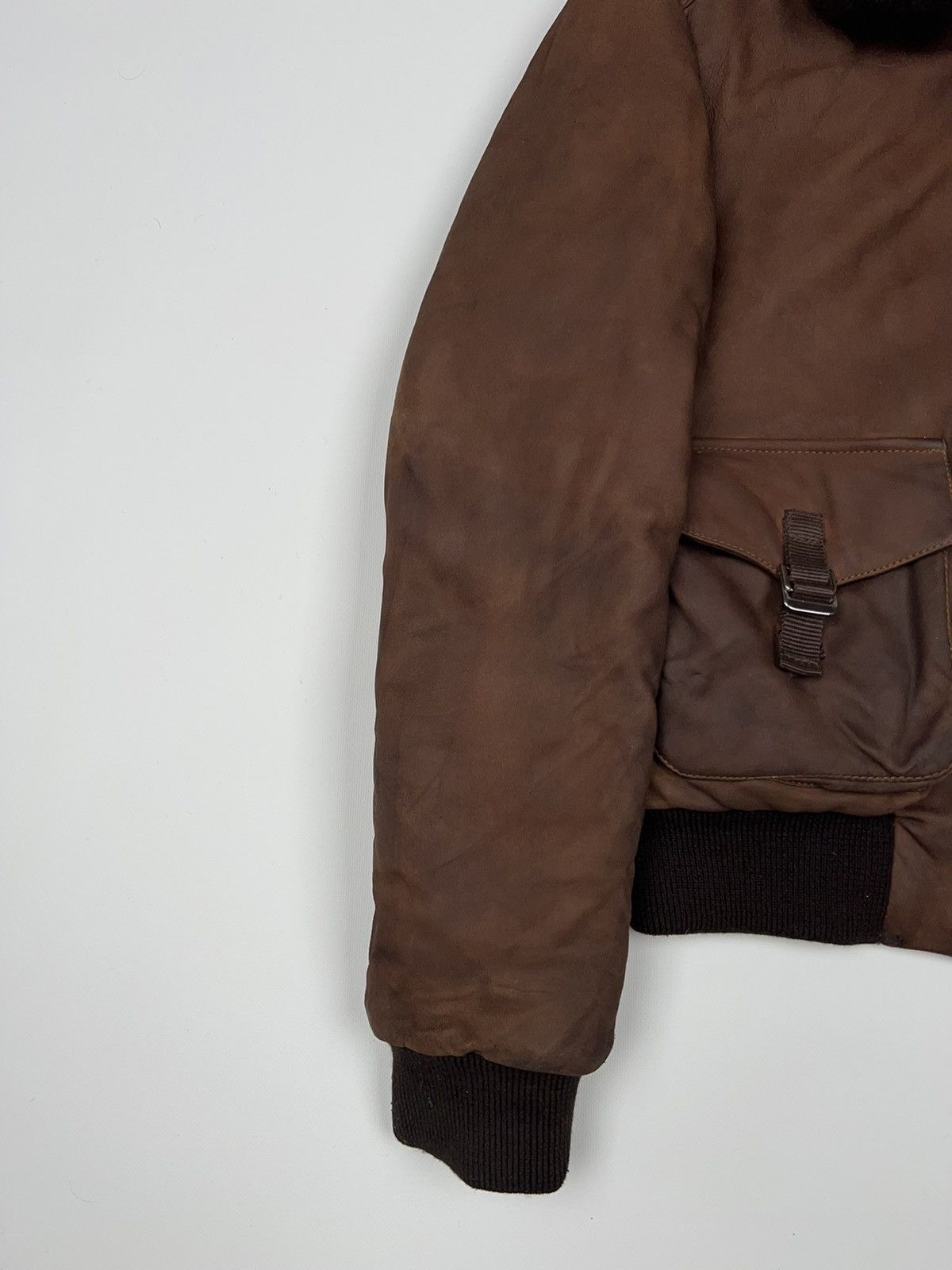 Pal Zileri Pal Zileri Lab Leather Hooded Bomber Jacket Aviator Fly Size US M / EU 48-50 / 2 - 4 Thumbnail