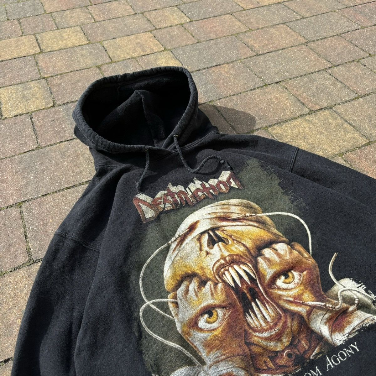 Band Tees Vintage Destruction Release From Agony Band Hoodie Metal 90s Size US L / EU 52-54 / 3 - 3 Thumbnail