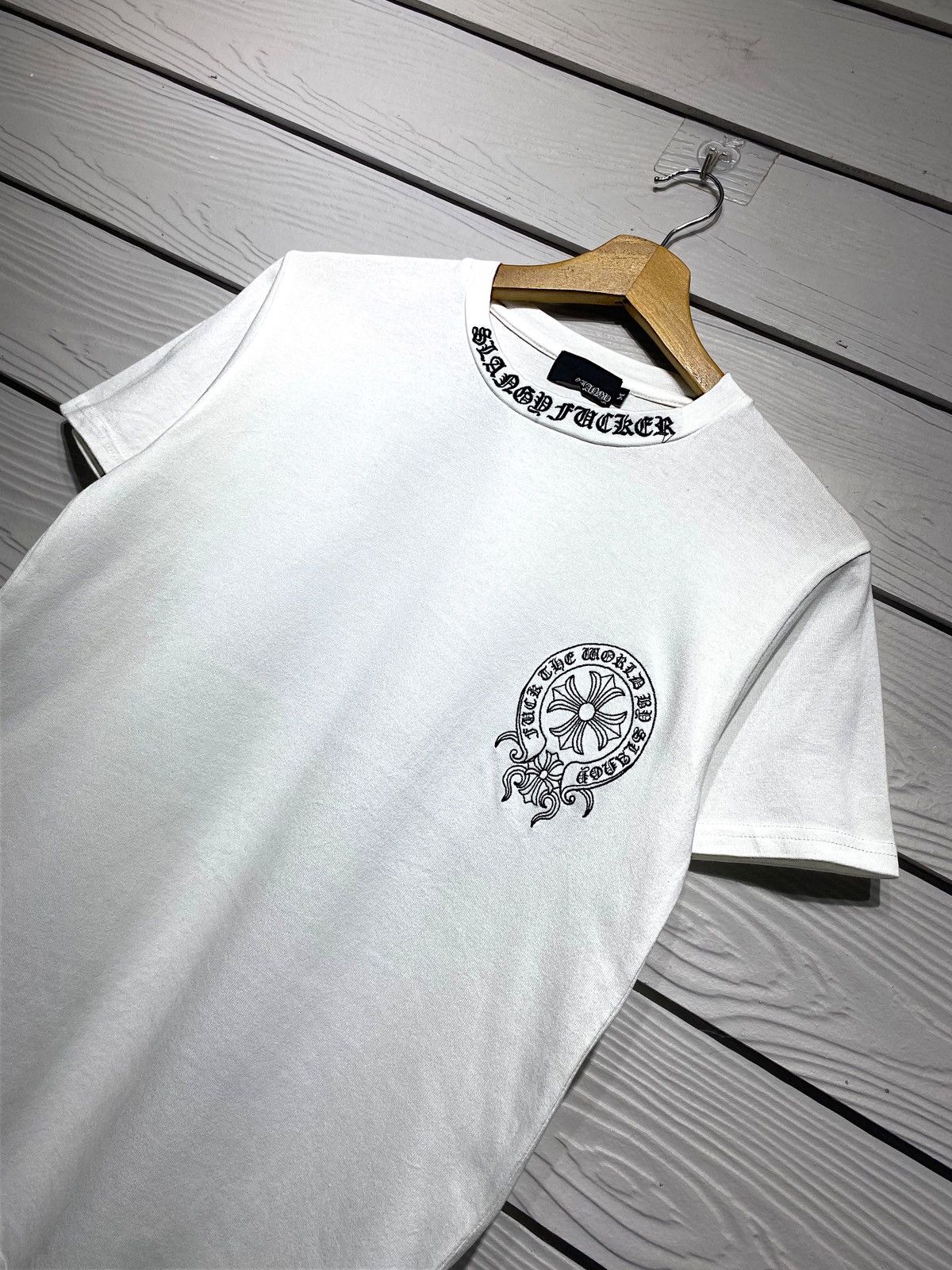 Japanese Brand Japan SLANGY Fucker Chrome Heart Malibu Cross Parody Tee Size US M / EU 48-50 / 2 - 2 Thumbnail