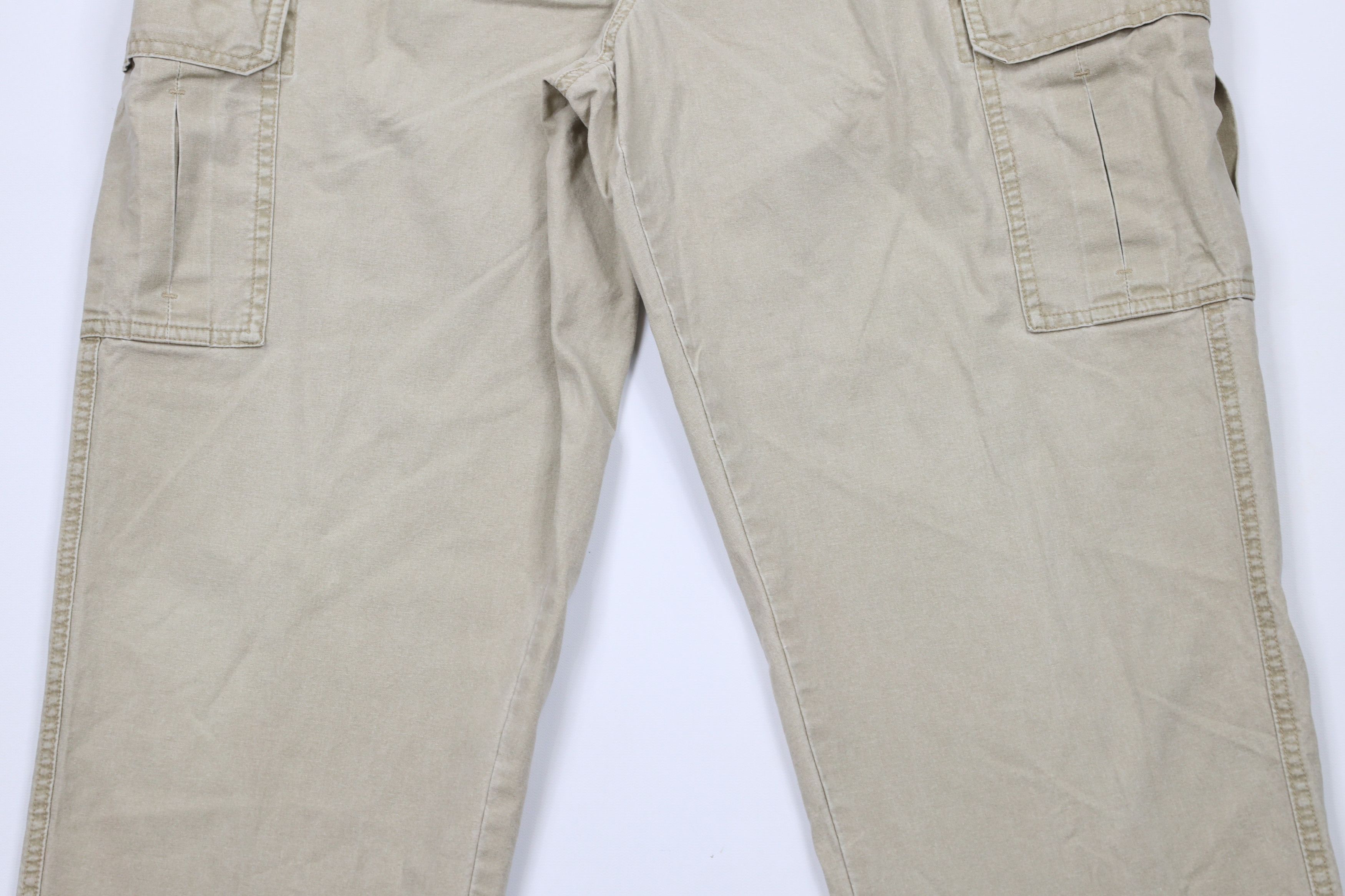L.L. Bean × Vintage Vintage 90s LL Bean Stonewash Pants Chinos Beige Cotton Size US 35 - 3 Thumbnail