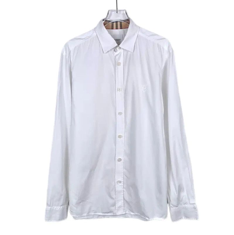 Burberry Burberry White Cotton Long Sleeve Shirt Size US S / EU 44-46 / 1 - 1 Thumbnail