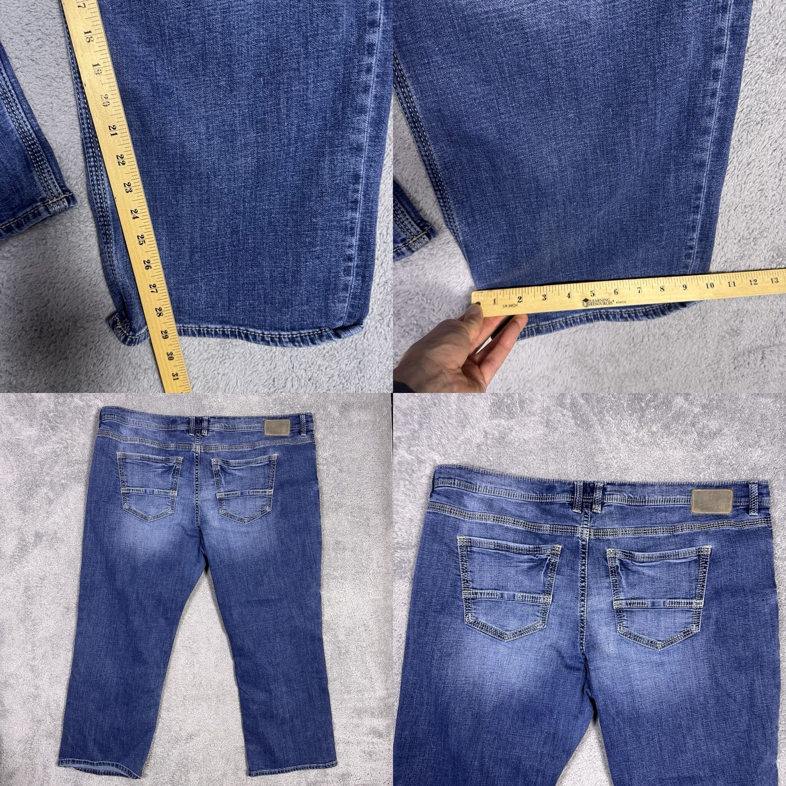BKE BKE Jeans Mens 48x29 Seth Stretch Denim Bootcut Jeans Workwear Western Cowboy 5-Pocket Mens Regular Blue Denim Stretch Bootcut Size US 32 / EU 48 - 8 Thumbnail