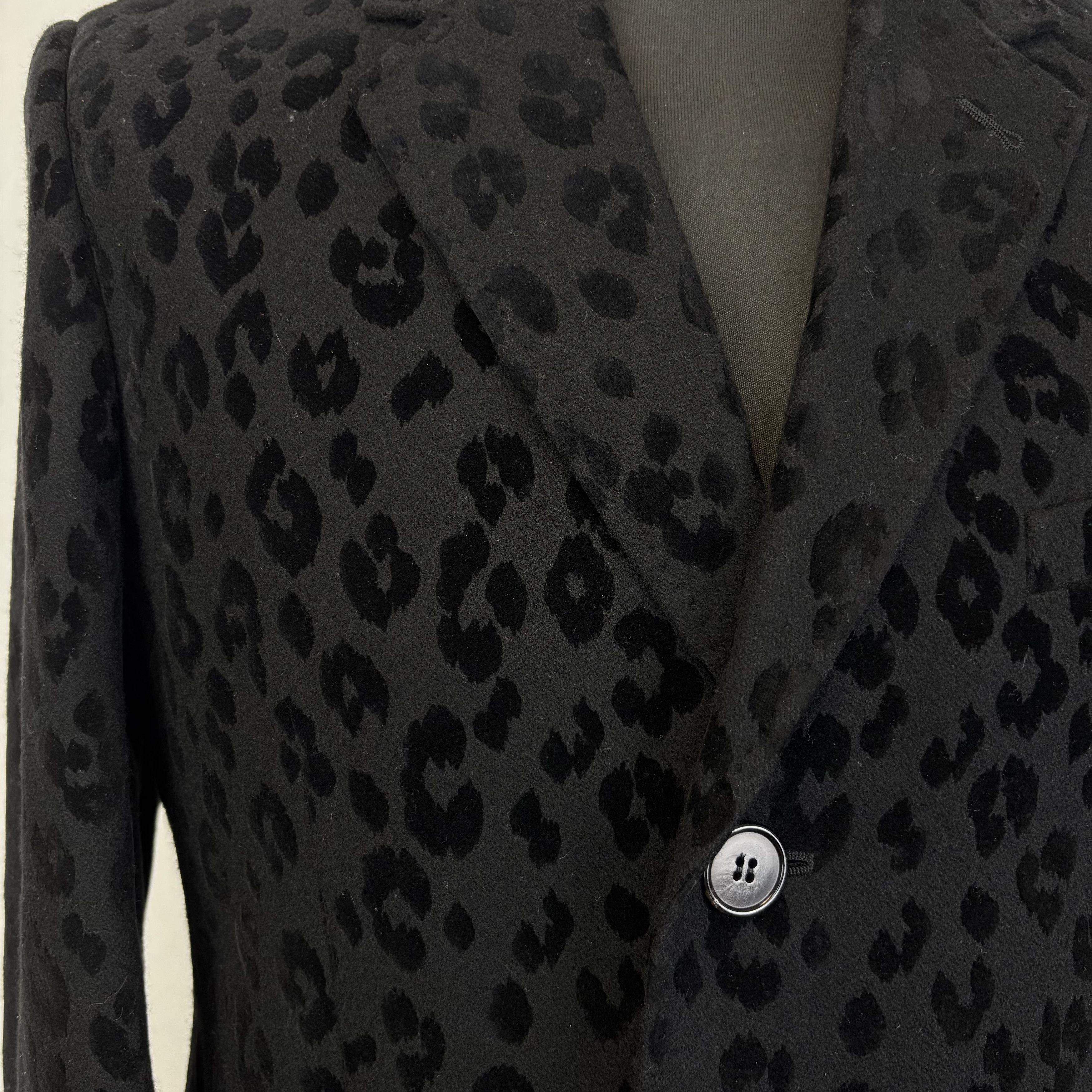 Saint Laurent Paris Saint Laurent Black Leopard Overcoat Size US L / EU 52-54 / 3 - 2 Thumbnail