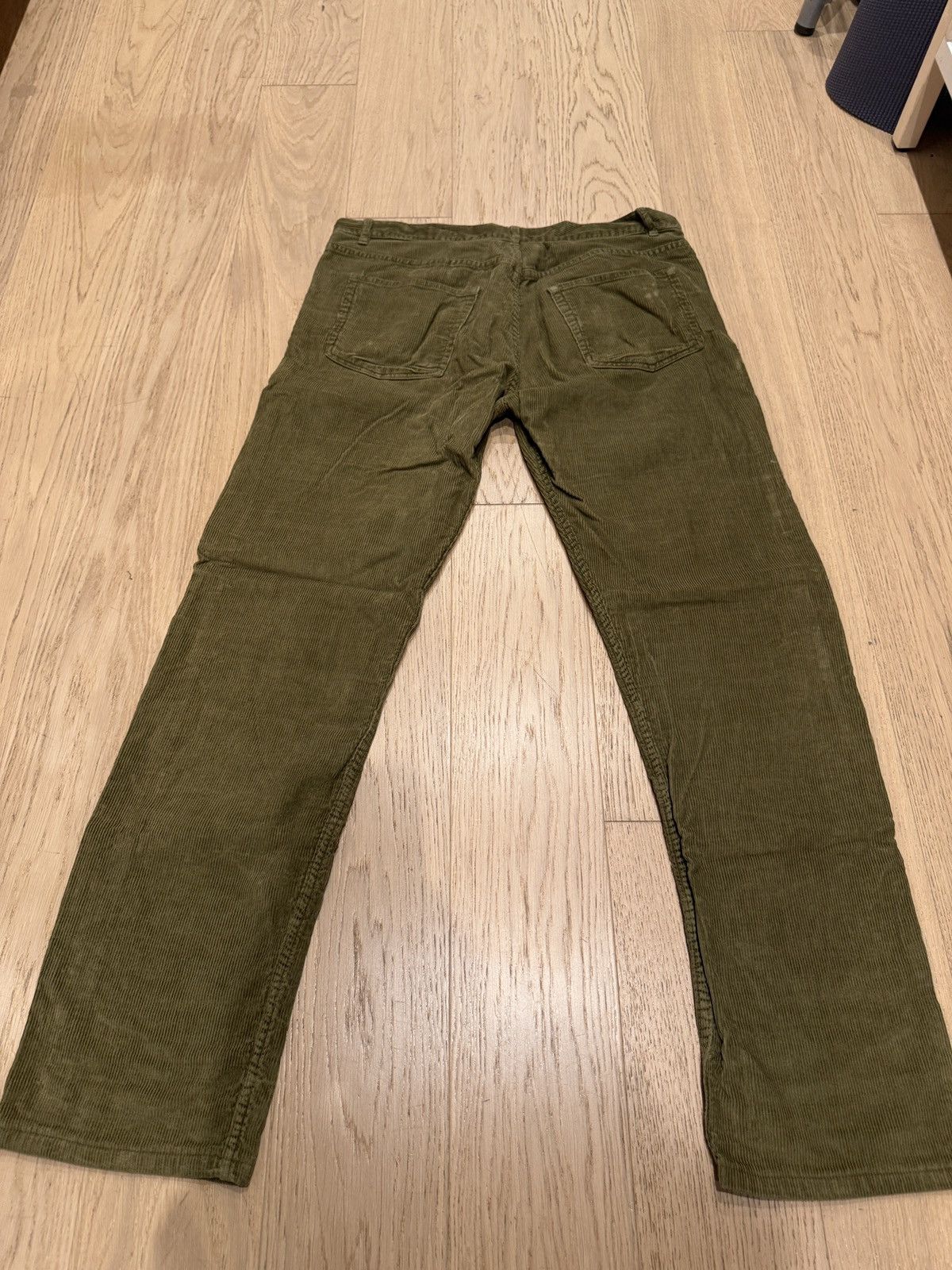 A.P.C. Olive Green Distressed APC Corduroy Pants Size US 30 / EU 46 - 5 Thumbnail
