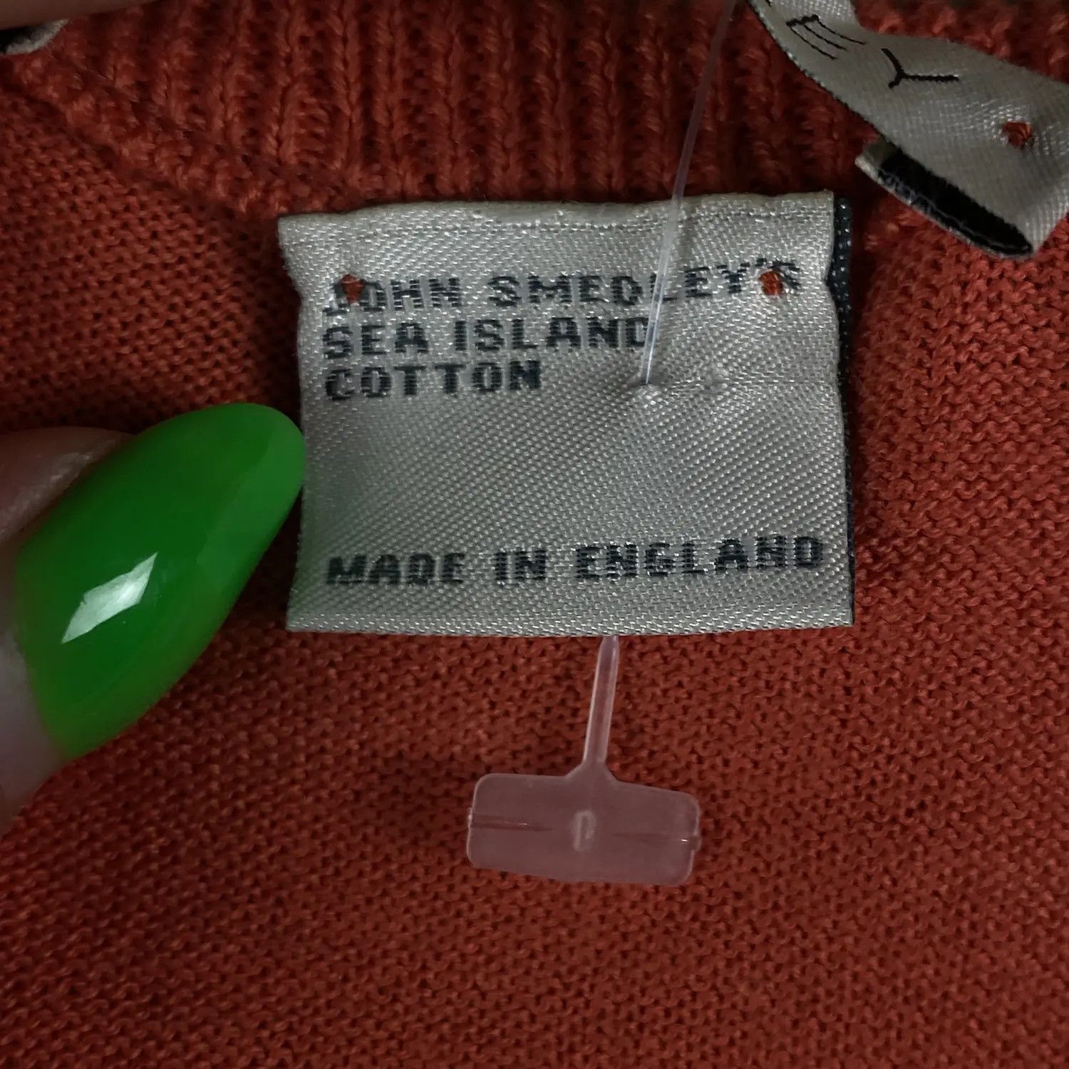 John Smedley Mens Sweater Jumper John Smedley V Neck Size L-XL Orange Size US L / EU 52-54 / 3 - 7 Thumbnail