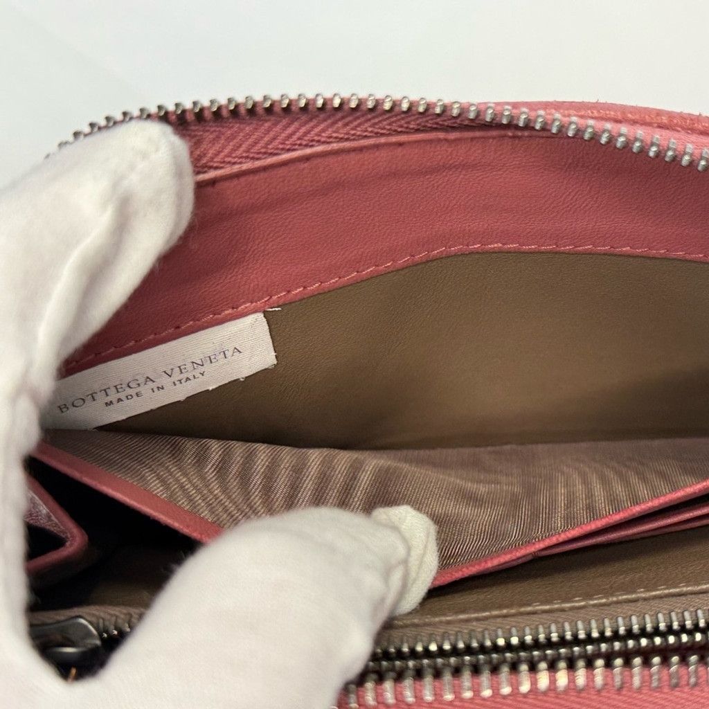 Bottega Veneta Rose Zip Around Wallet
