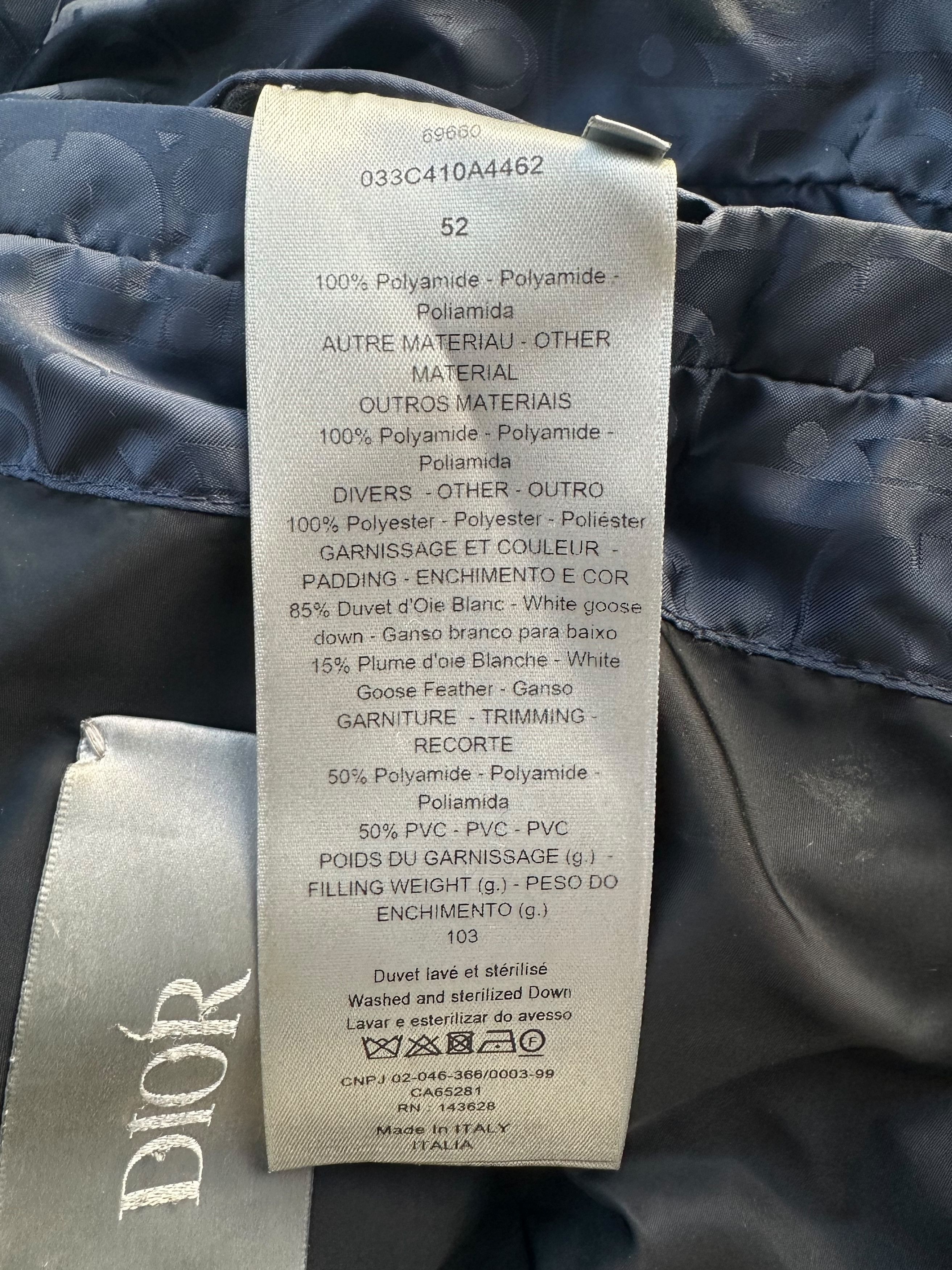 Dior Dior Navy Oblique Puffer Vest Size US XL / EU 56 / 4 - 4 Thumbnail