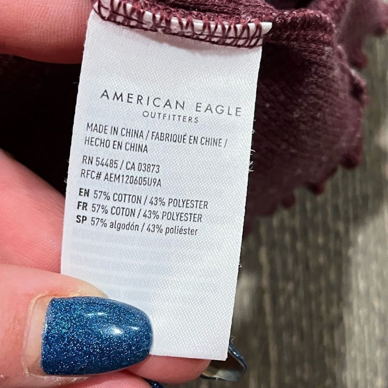 American Eagle Outfitters American Eagle AE Waffle Baby Tee Cropped Crewneck Size M Size M / US 6-8 / IT 42-44 - 3 Thumbnail