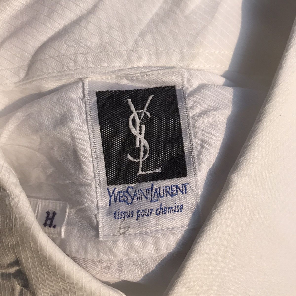 Designer × Saint Laurent Paris × Yves Saint Laurent Vintage YSL yves Saint Laurent White Long sleeves shirt pock Size US M / EU 48-50 / 2 - 1 Thumbnail