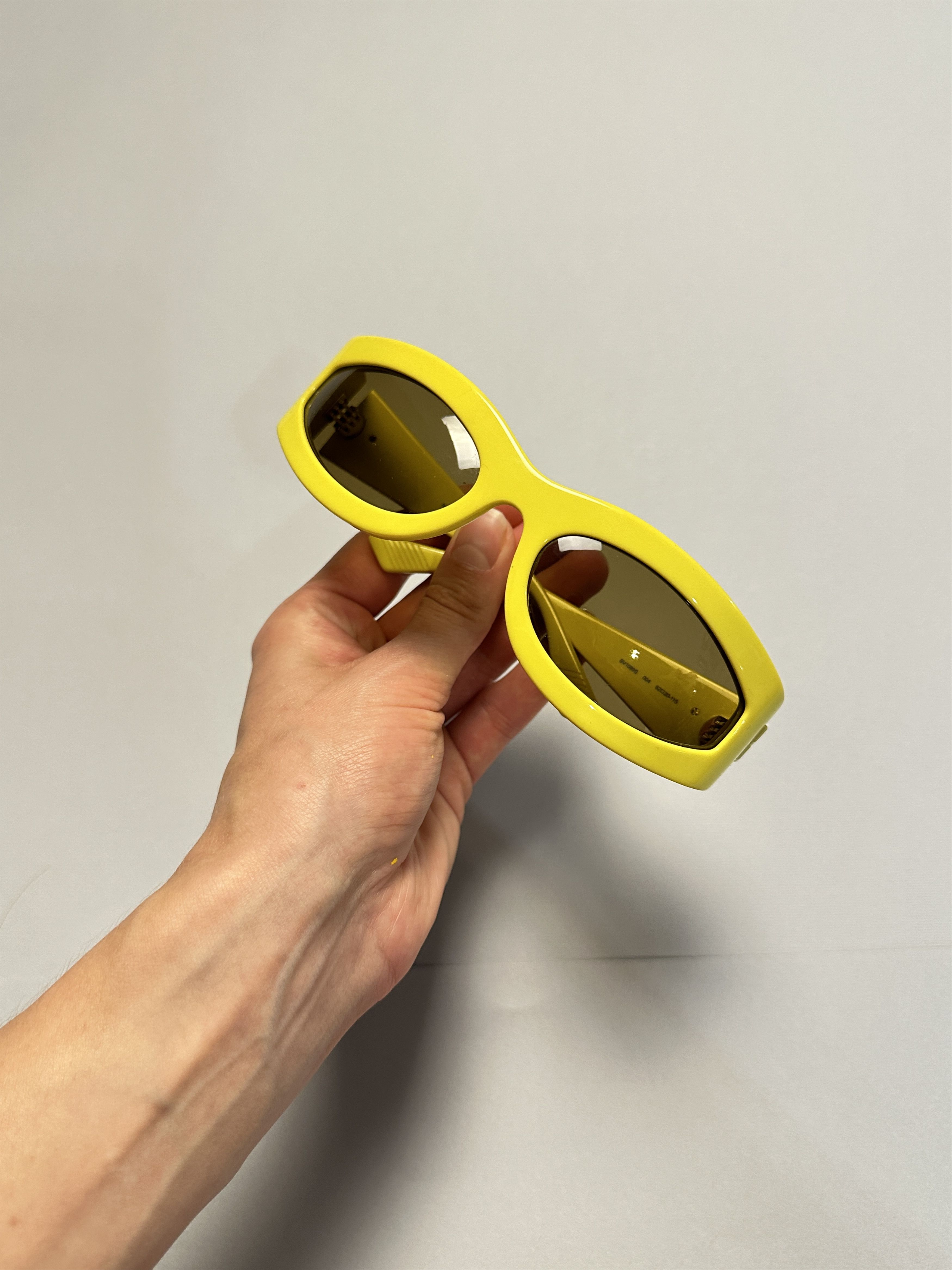 Bottega Veneta Bottega Veneta Yellow Oval Acetate Sunglasses Size ONE SIZE - 3 Thumbnail