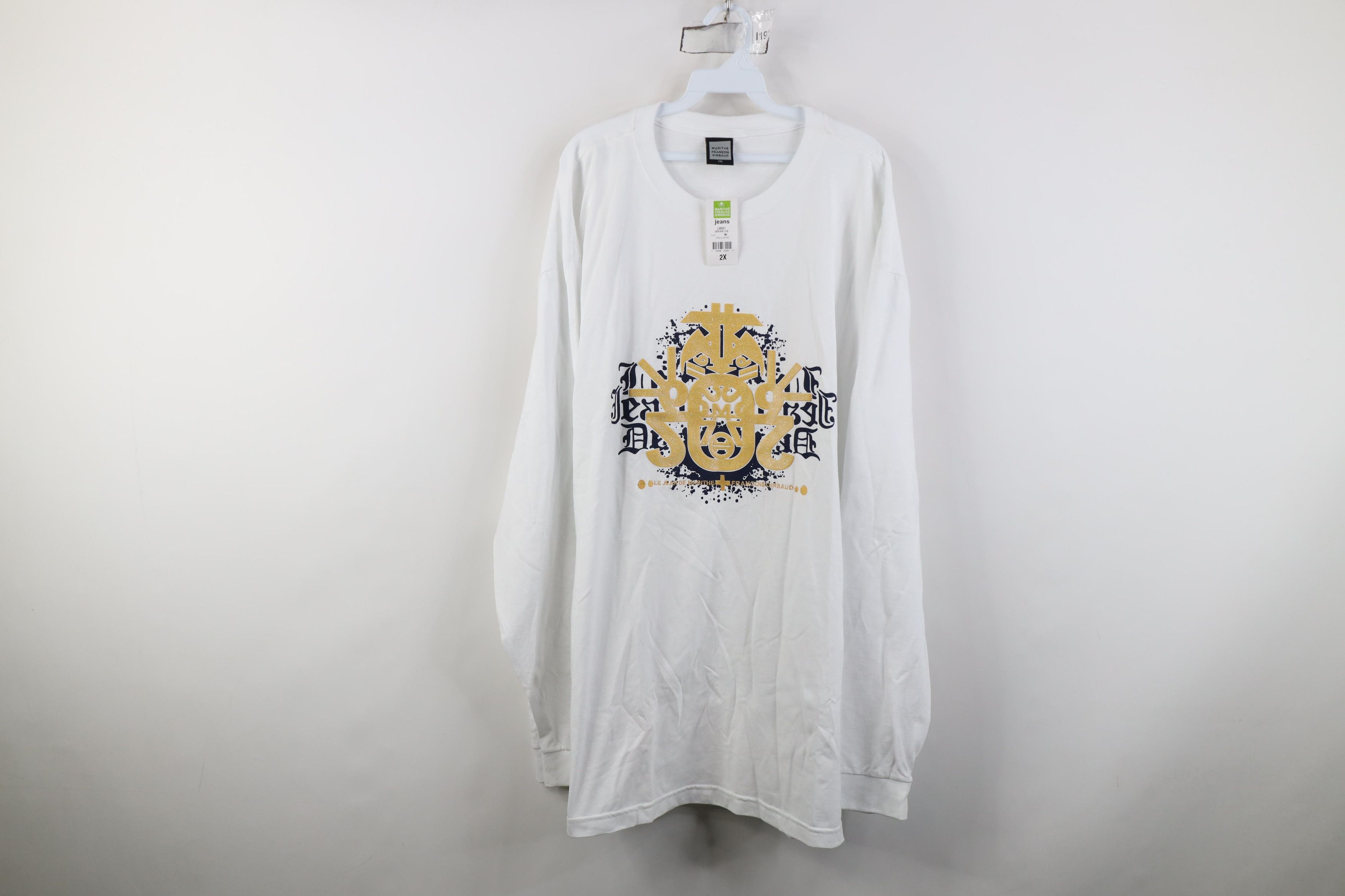 Marithe + Francois Girbaud Deadstock Vintage 90s Marithe Francois Girbaud Art T-Shirt Size US XXL / EU 58 / 5 - 1 Thumbnail