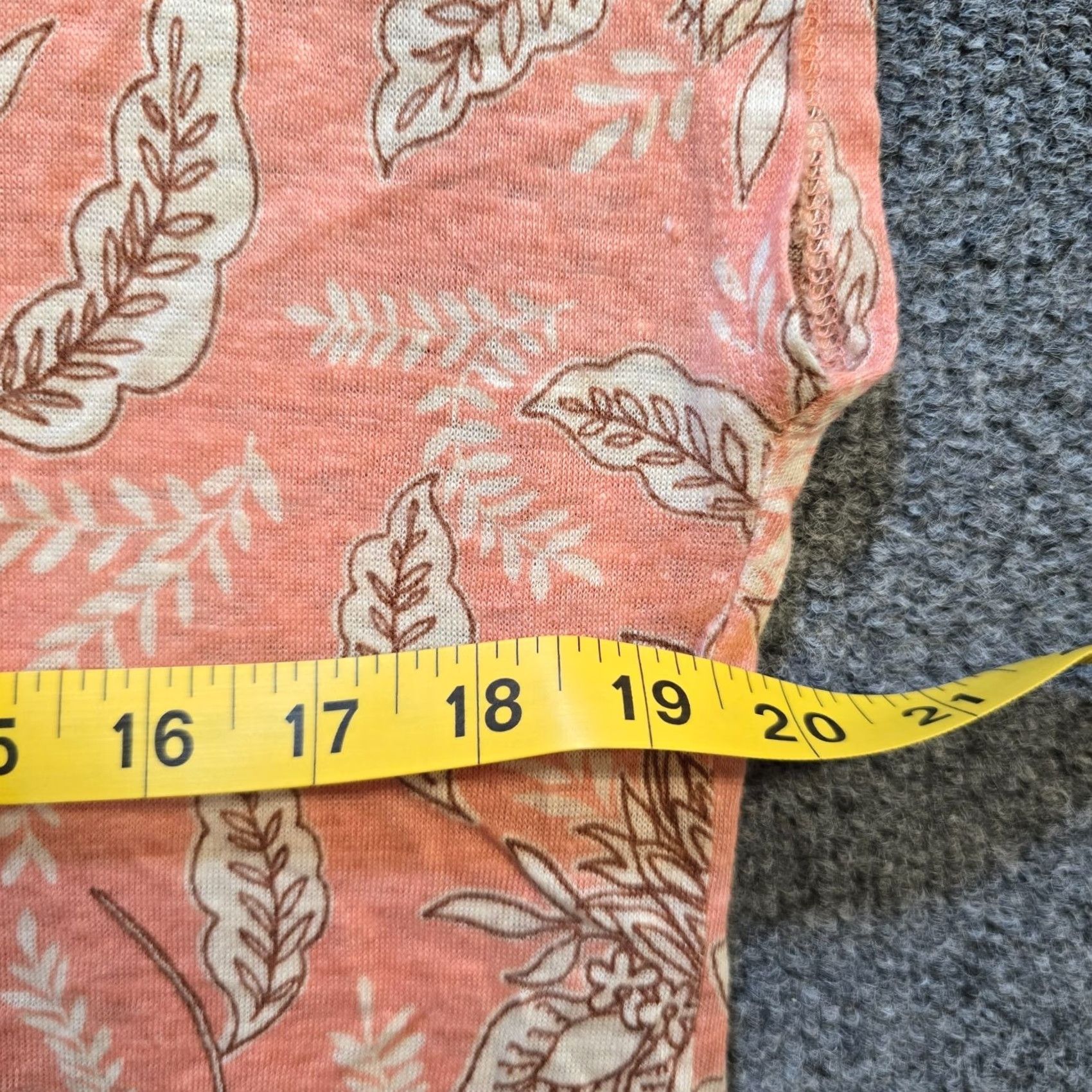 Rachel Zoe Rachel Zoe Top Womens 2X Orange Floral Linen Short Sleeve Casual Knit Blouse Womens Size XXL / US 16-18 / IT 52-54 - 5 Thumbnail