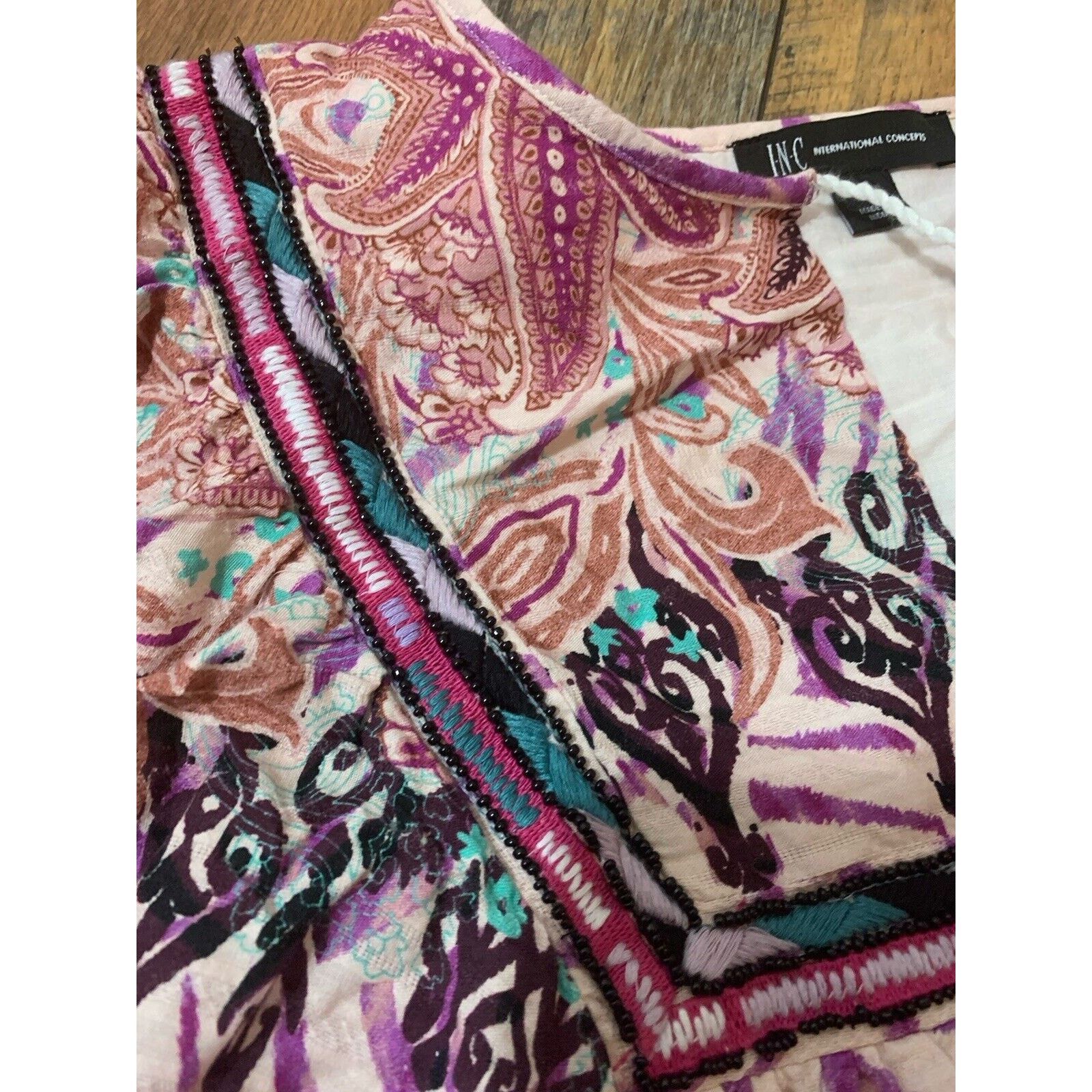 I.N.C Inc Luxe Boho Tie-Waist Mini Dress Small SOLD AS IS Size XS / US 0-2 / IT 36-38 - 7 Thumbnail