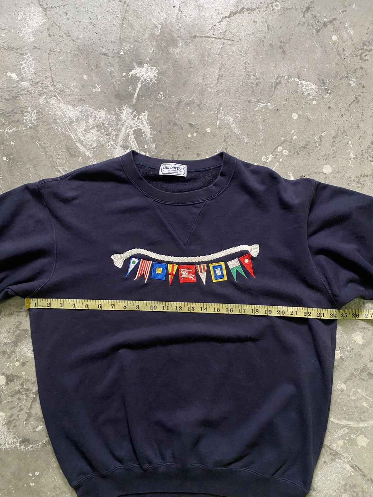 Burberry Vintage Burberrys Embroidery Rainbow Flag Pullover Size US L / EU 52-54 / 3 - 8 Thumbnail