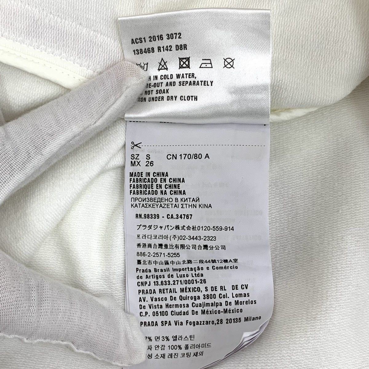 Prada Prada White Side Stripe Cotton Hooded Tracksuit K26WX Size S / US 4 / IT 40 - 8 Thumbnail