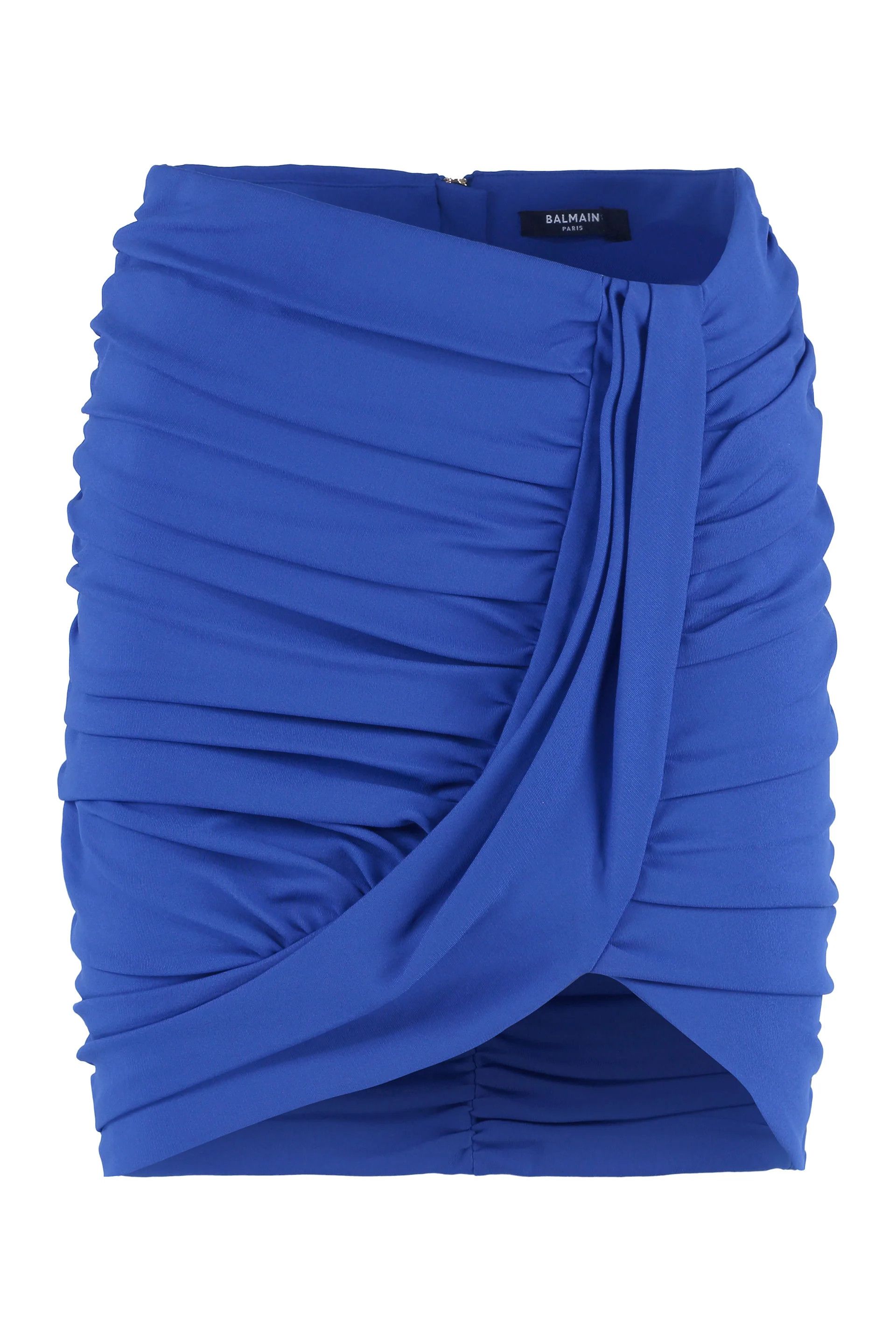 o1srvl11e0524 Draped Skirt in Blue