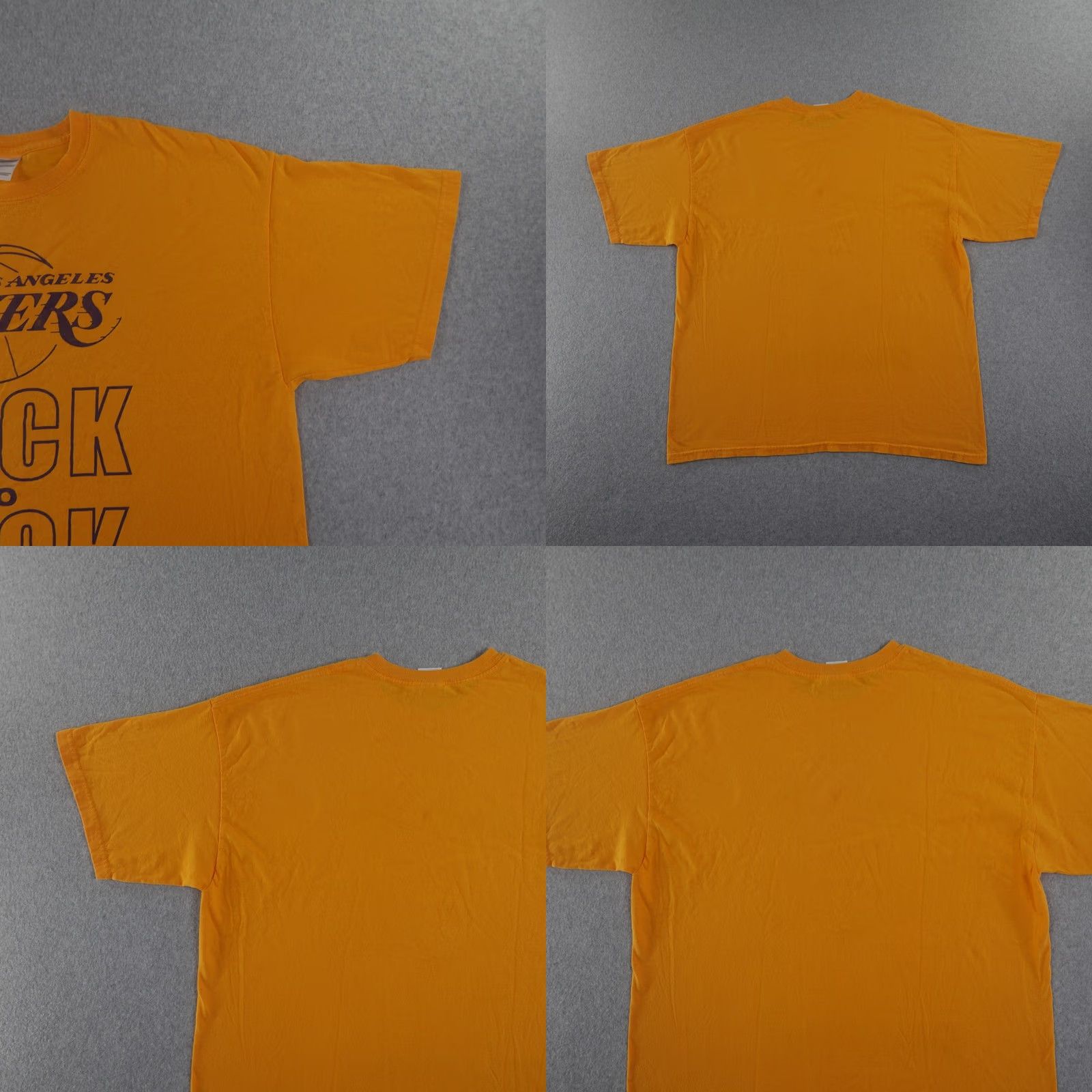 Gildan VINTAGE Nike Shirt Adult XL Back to Back Champions Los Angeles Lakers Yellow Cotton Crew Neck Short Sleeve Gildan Size US XL / EU 56 / 4 - 8 Thumbnail