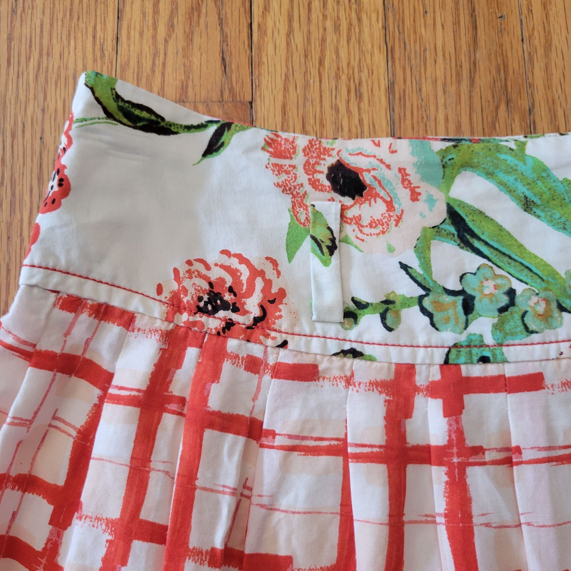Anthropologie Anthropologie Maeve 8 Floral Plaid Pleated Skirt COUNTY FAIR Size 30" / US 8 / IT 44 - 4 Thumbnail