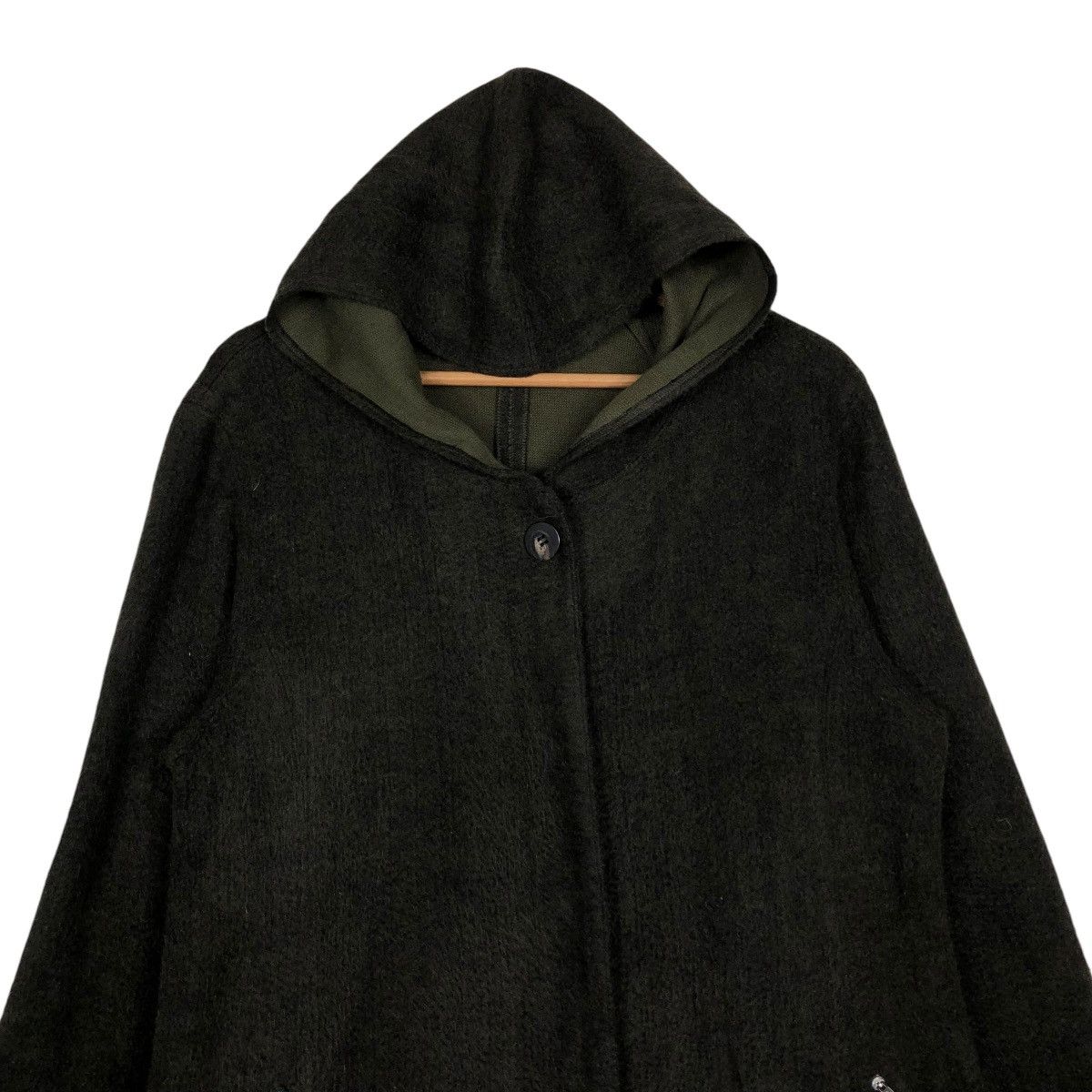Japanese Brand 🔥VINTAGE WOOL LONG JACKET MOGA MINK FUR HOODIE Size US L / EU 52-54 / 3 - 5 Thumbnail
