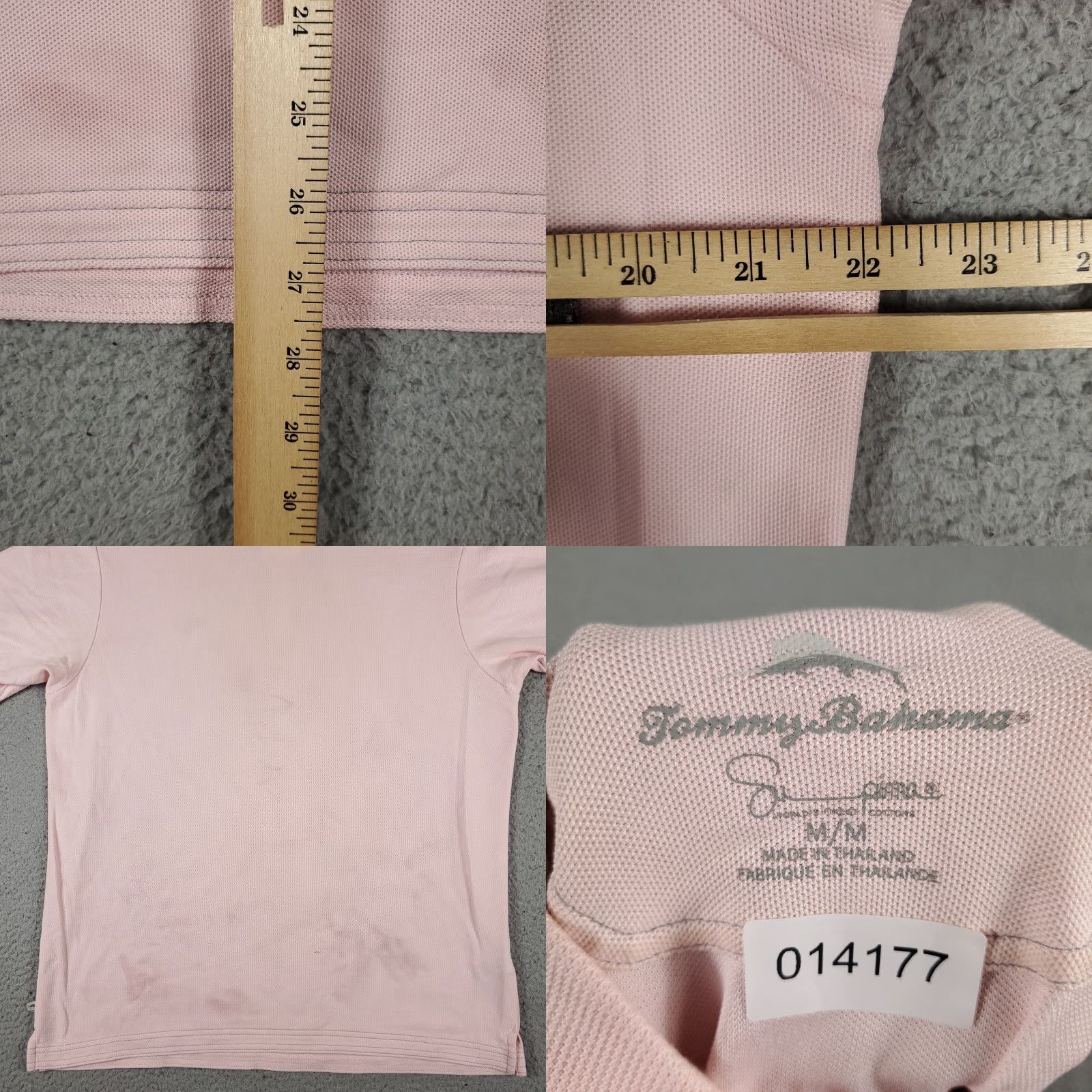 Tommy Bahama Tommy Bahama Pink Polo Shirt Medium Short Sleeve Activewear Mens - Stained, Regular Fit Size US M / EU 48-50 / 2 - 8 Thumbnail
