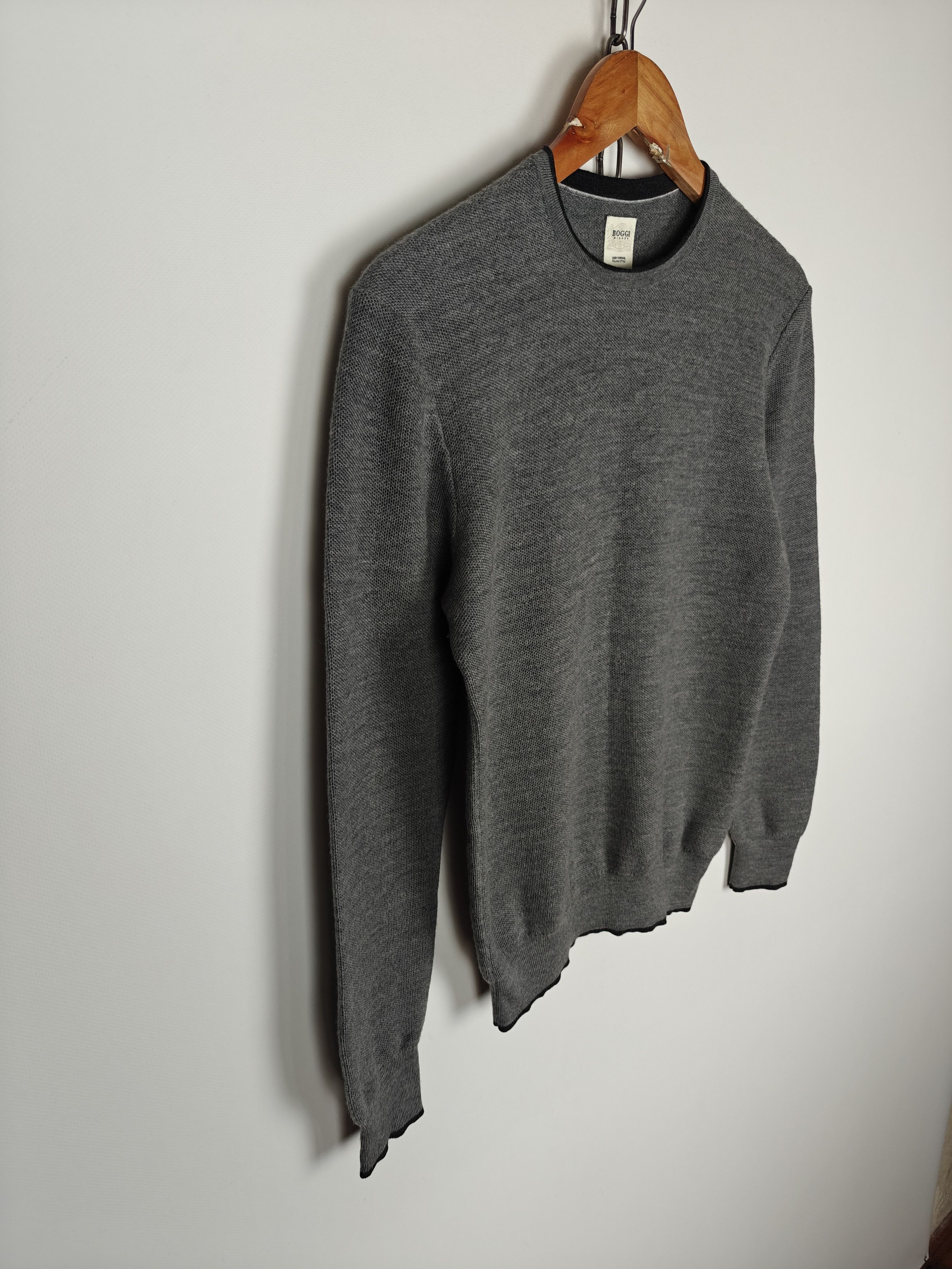 Boggi Boggi Milano Wool Sweater Crewneck Pullover Gray size M Size US M / EU 48-50 / 2 - 4 Thumbnail