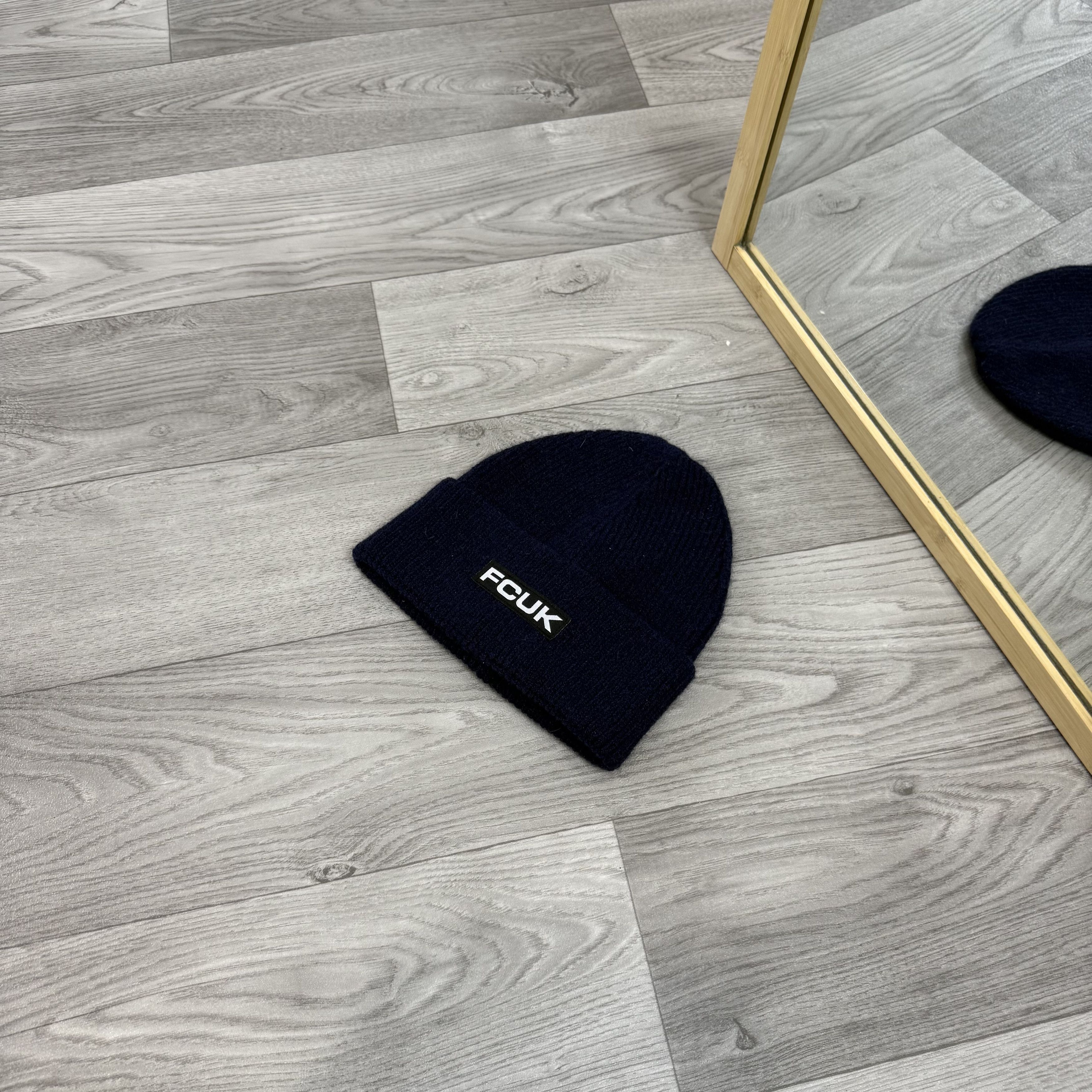 FCUK FCUK French Connection Blue Beanie Winter Hat Size ONE SIZE - 3 Thumbnail