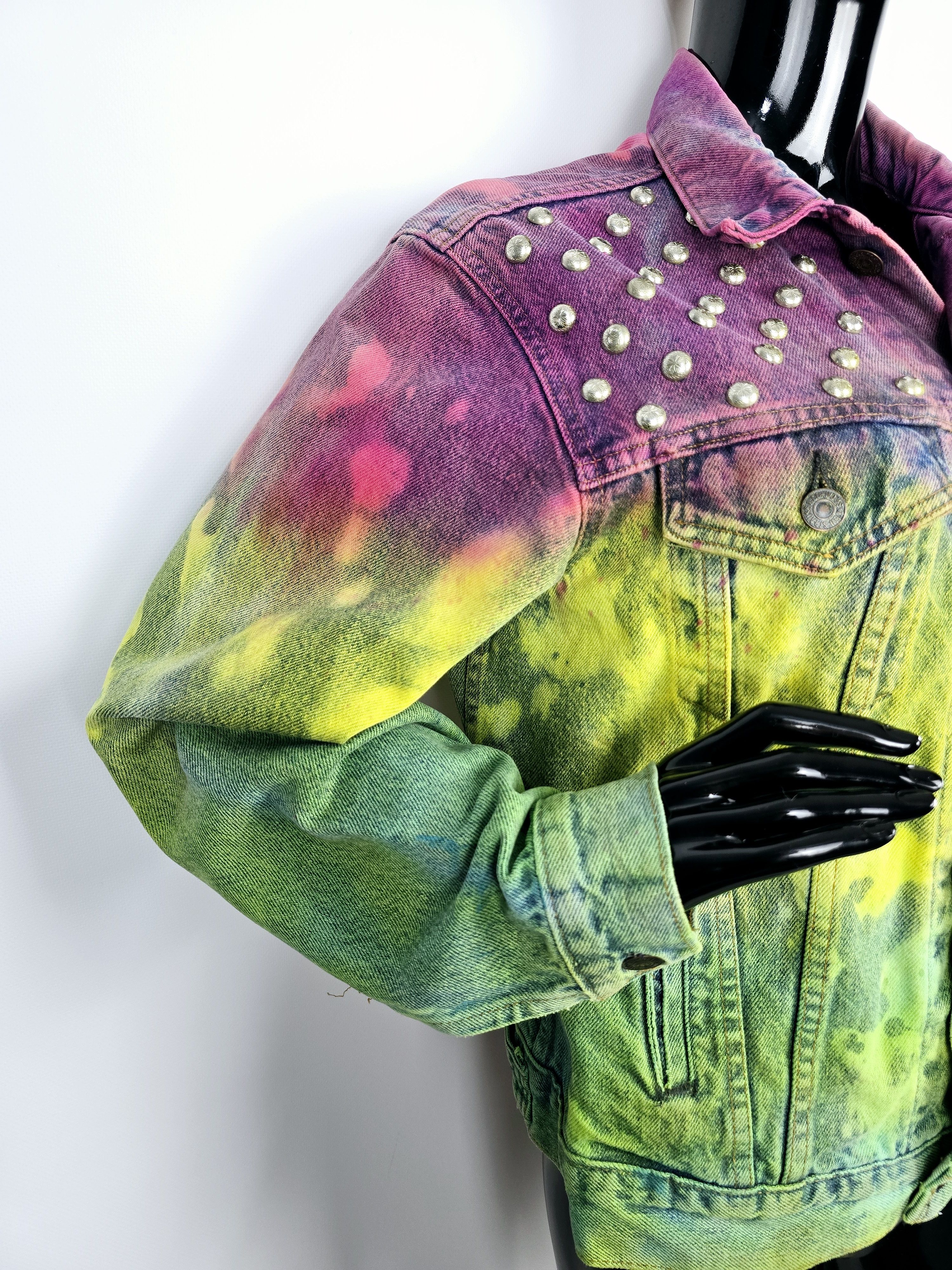 Levi's × Levi's Vintage Clothing Vintage Levi's Tie-Dye Studded Denim Jacket - Made in USA Size L / US 10 / IT 46 - 9 Thumbnail