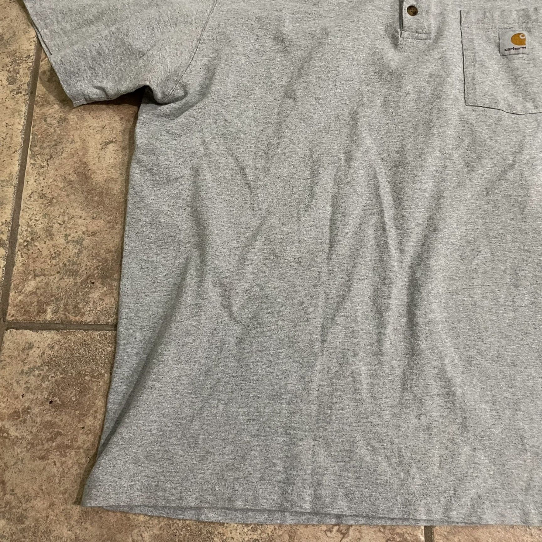 Carhartt VINTAGE Carhartt Heavy Duty original fit Henley Gray shirt Mens XL Size US XL / EU 56 / 4 - 3 Thumbnail