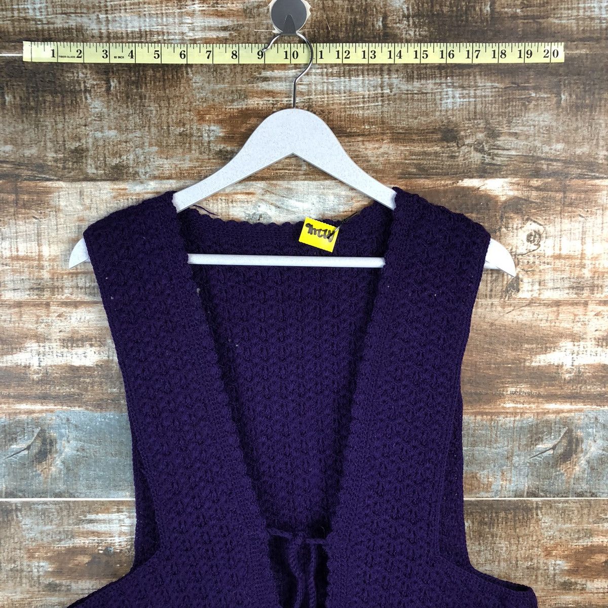 Homespun Knitwear × Japanese Brand × Vintage Japanese Brand Dark Purple Knitwear Vest #A2249 Size M / US 6-8 / IT 42-44 - 4 Thumbnail