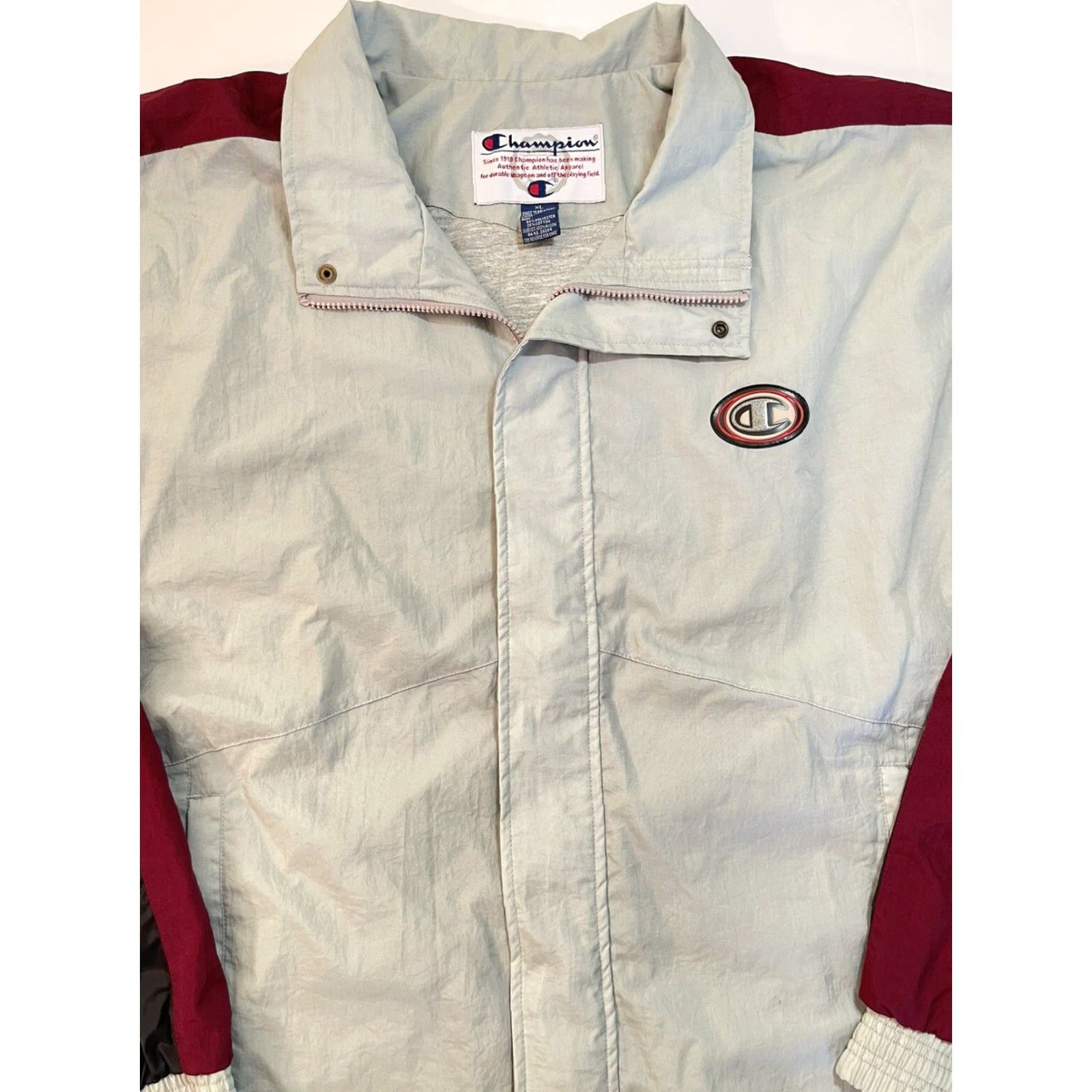 Champion VINTAGE Champion Lined Windbreaker Jacket Full Zip Coat Outdoor C Logo XL Men? (But gender not specified) Size US XL / EU 56 / 4 - 2 Thumbnail