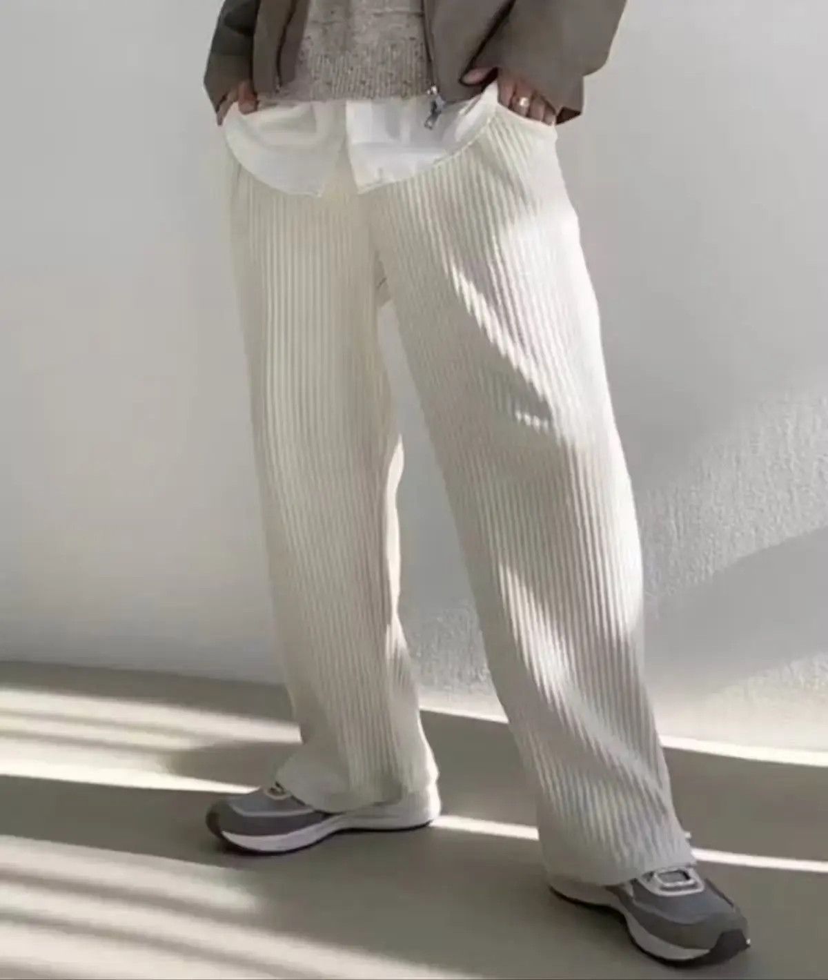 image of Vintage Velvet Pants in White, Men's (Size 32)