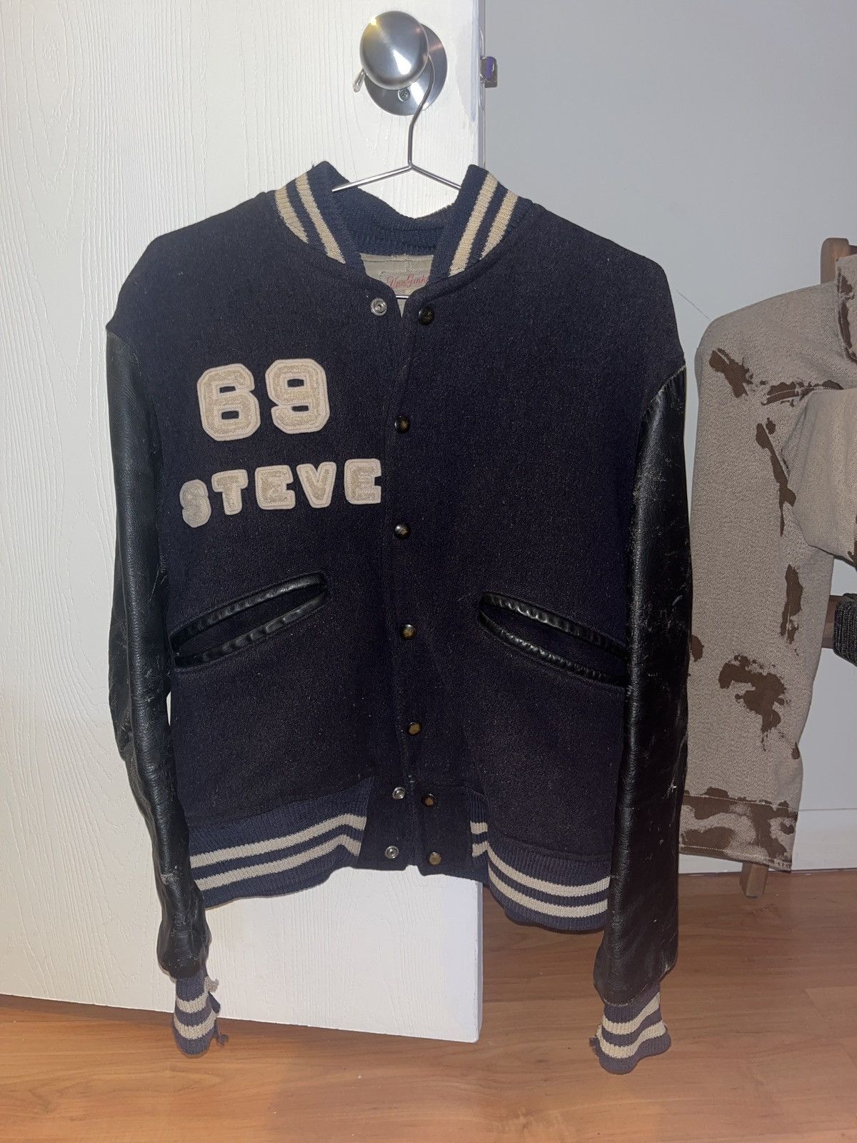 Vintage Black/Navy 69 Varsity Jacket “Steve” Roosevelt Size US M / EU 48-50 / 2 - 1 Thumbnail