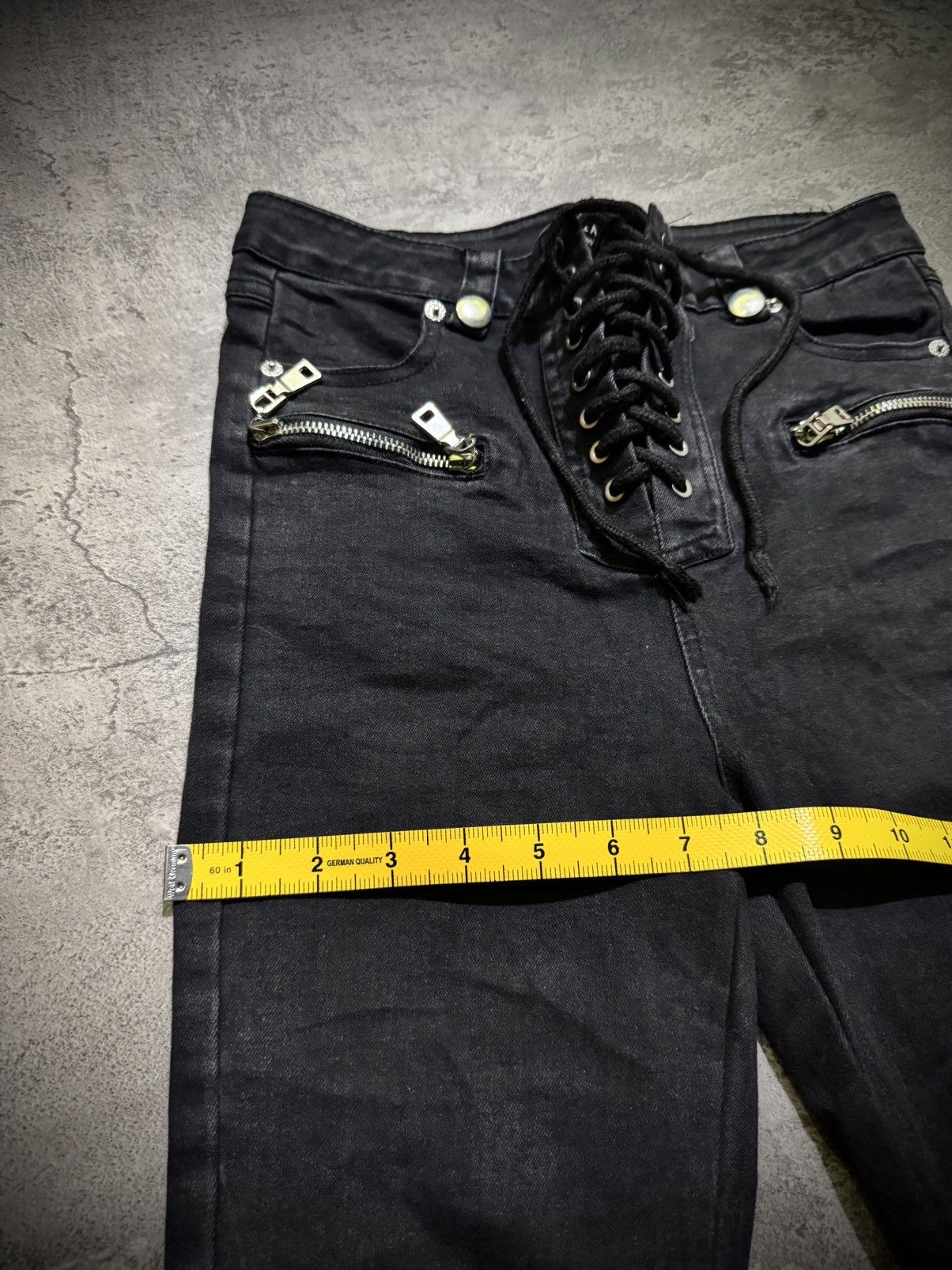 Hysteric Glamour Y2k Yao jin Lace-up Ifsixwasnine style Skinny Jeans Size 27" / US 4 / IT 40 - 10 Thumbnail