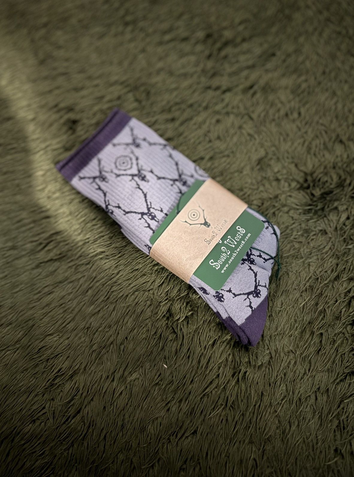 South2 West8 [US 5-7] South2 West8 Jacquard Logo Pattern Socks Size ONE SIZE - 1 Thumbnail