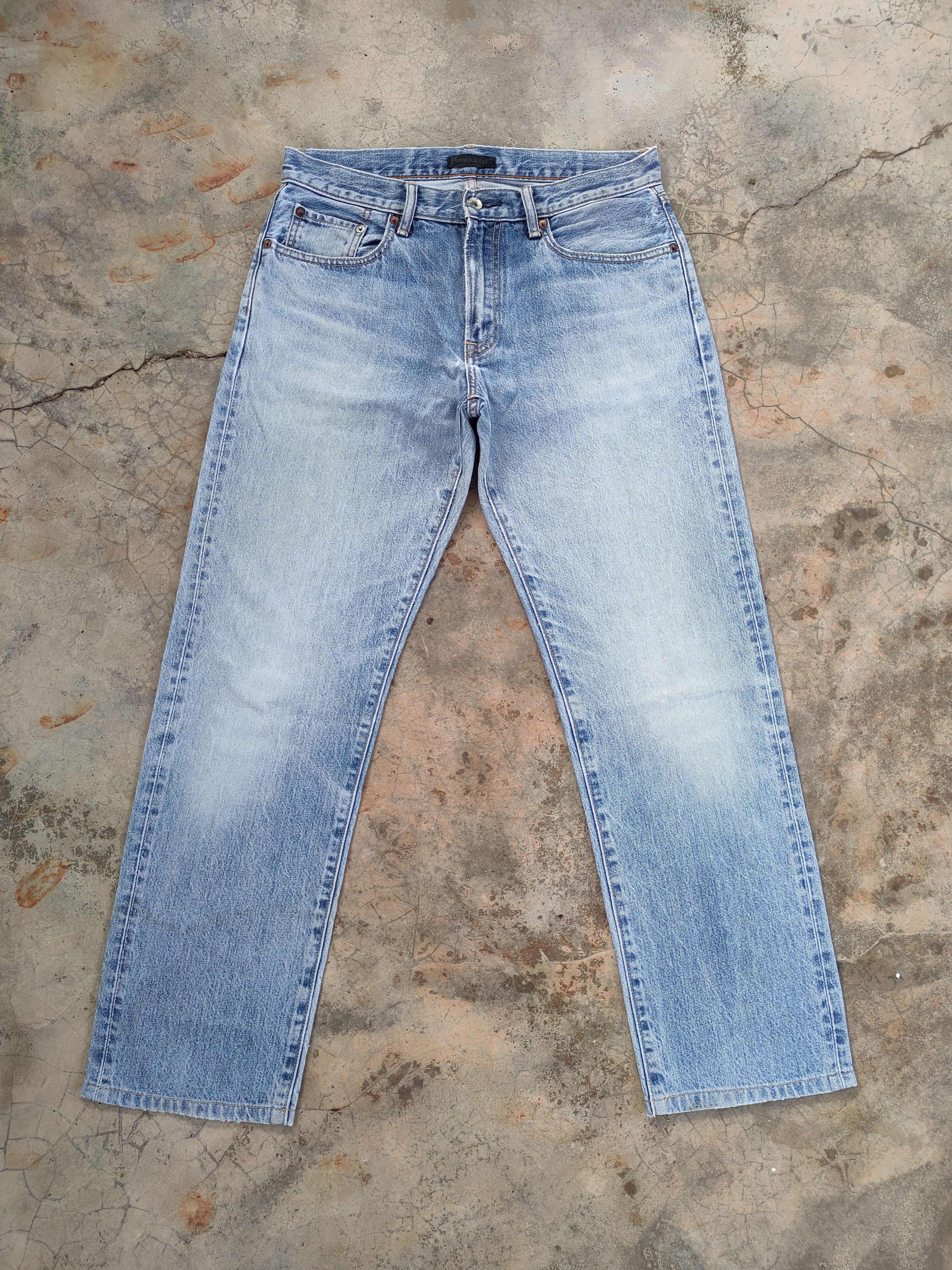 W32 VINTAGE JAPANESE FADED DISTRESSED JEAN DENIM PANTS