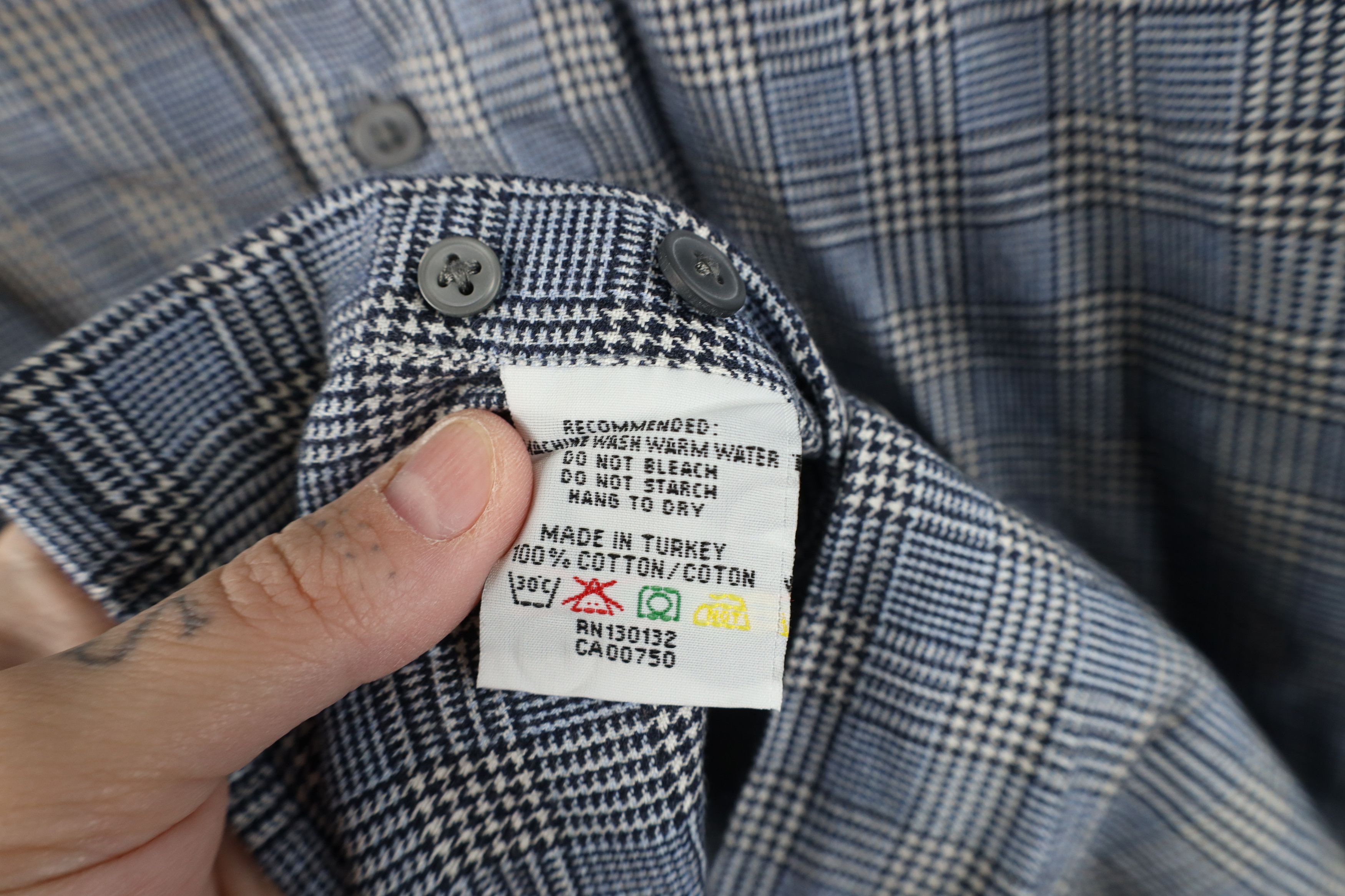 Hickey Freeman Vintage 90s Hickey Freeman Houndstooth Flannel Button Shirt Size US M / EU 48-50 / 2 - 7 Thumbnail