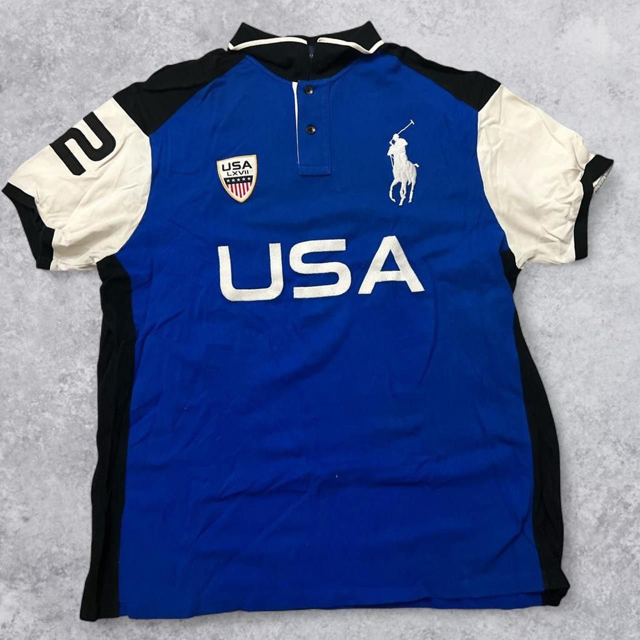 Polo Ralph Lauren Vintage Polo Ralph Lauren USA polo shirt Size US XL / EU 56 / 4 - 1 Thumbnail