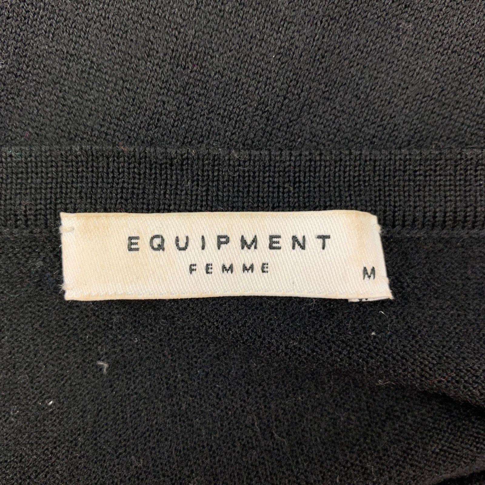 Equipment EQUIPMENT M Black Tan Wool Silk Leopard Crew-Neck Pullover Size M / US 6-8 / IT 42-44 - 5 Thumbnail