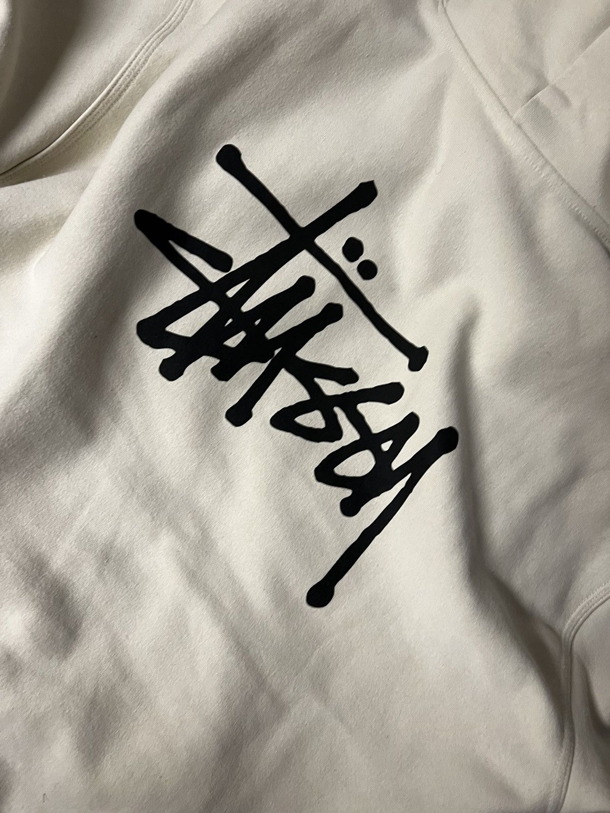 image of Stussy Logo Hoodie Putty in Beige, Men's (Size 2XL)