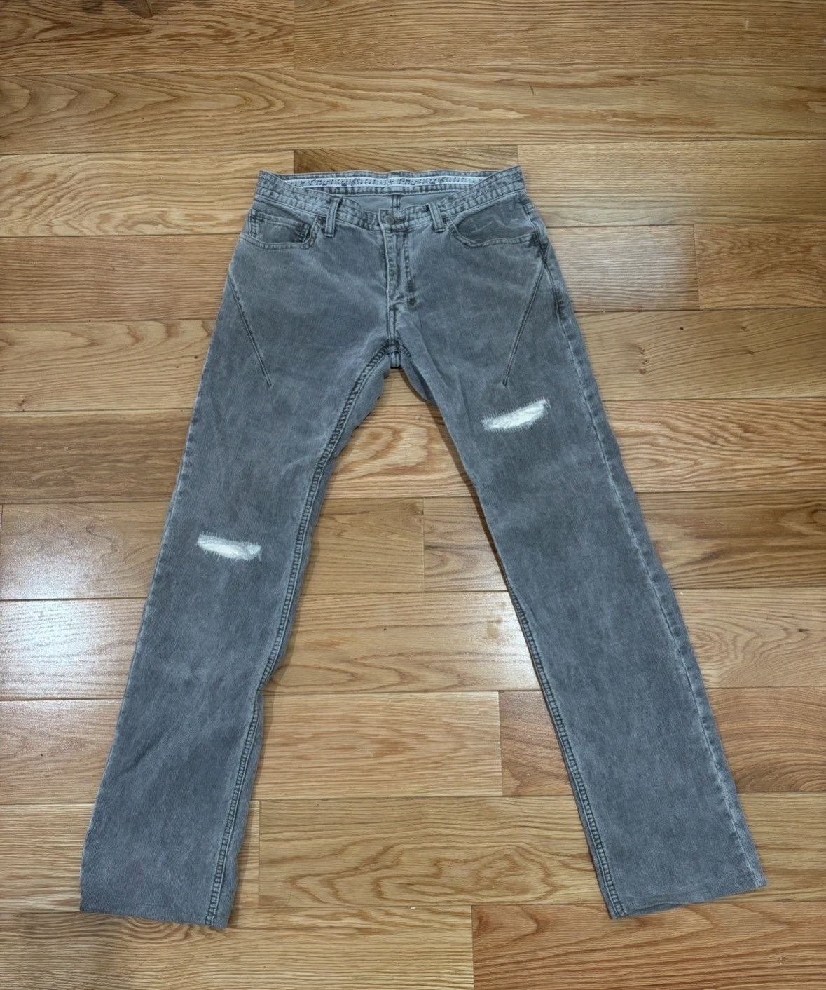 Number (N)ine number (n)ine Gray corduroy skinny pants Size US 29 - 1 Thumbnail